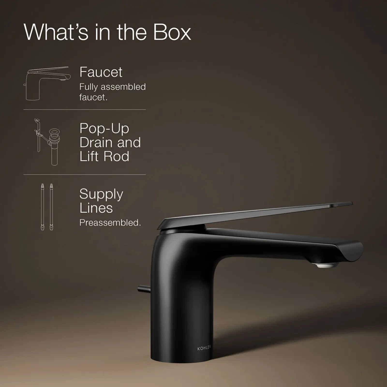 Single-handle bathroom sink faucet, 1.2 gpm^Kohler Hot