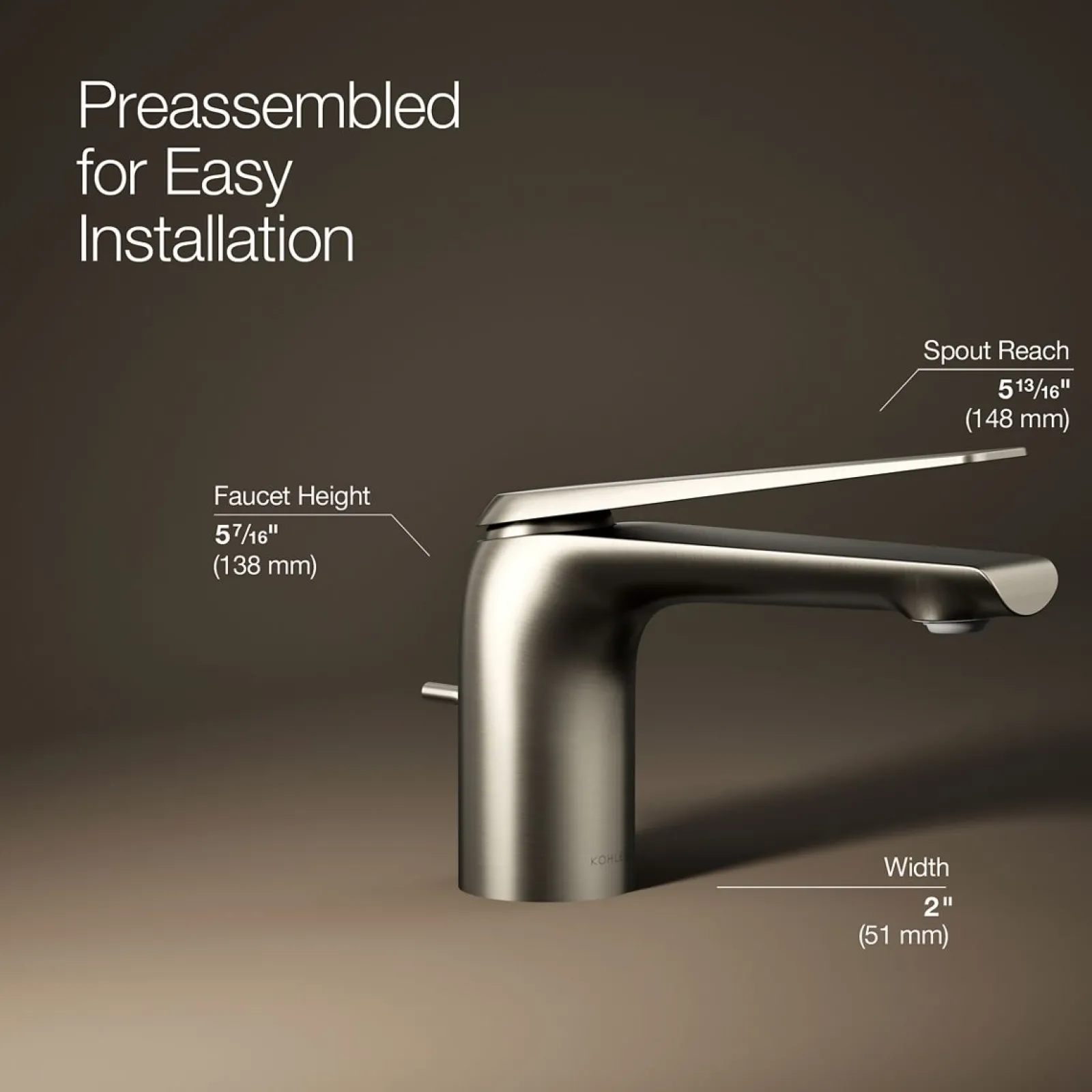 Single-handle bathroom sink faucet, 1.2 gpm^Kohler Hot