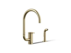Single-handle kitchen sink faucet with two-function extended-reach spout and side sprayer^Kohler Discount
