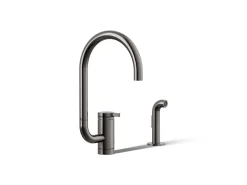 Single-handle kitchen sink faucet with two-function extended-reach spout and side sprayer^Kohler Discount