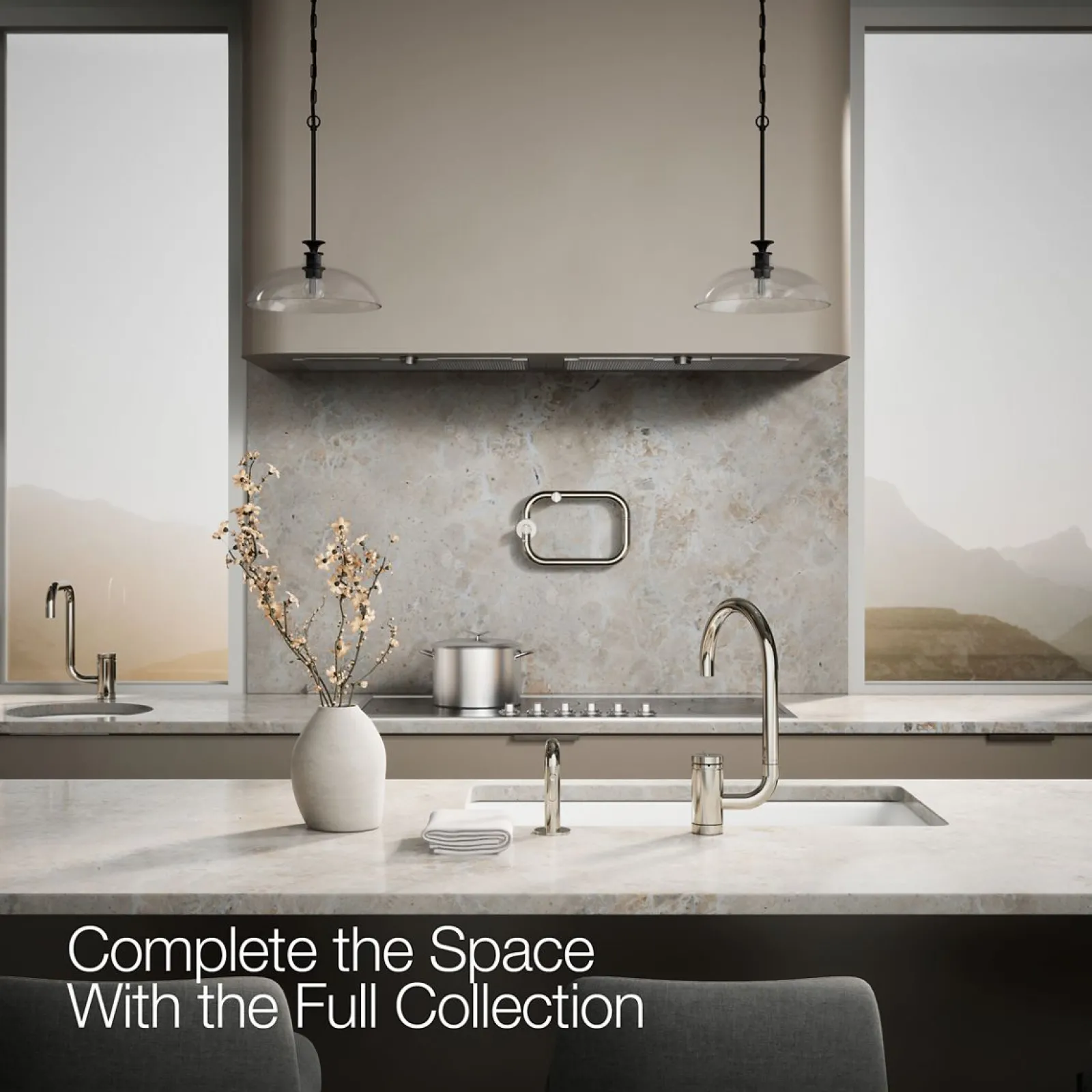 Single-handle kitchen sink faucet with two-function extended-reach spout and side sprayer^Kohler Discount
