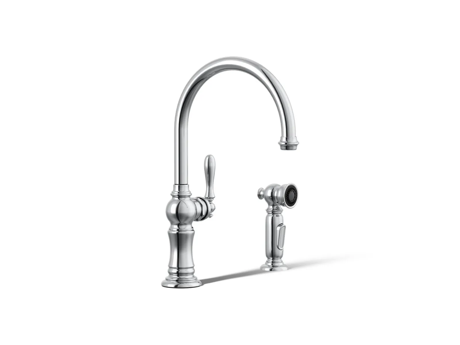Single-handle kitchen sink faucet with two-function sprayhead^Kohler Outlet