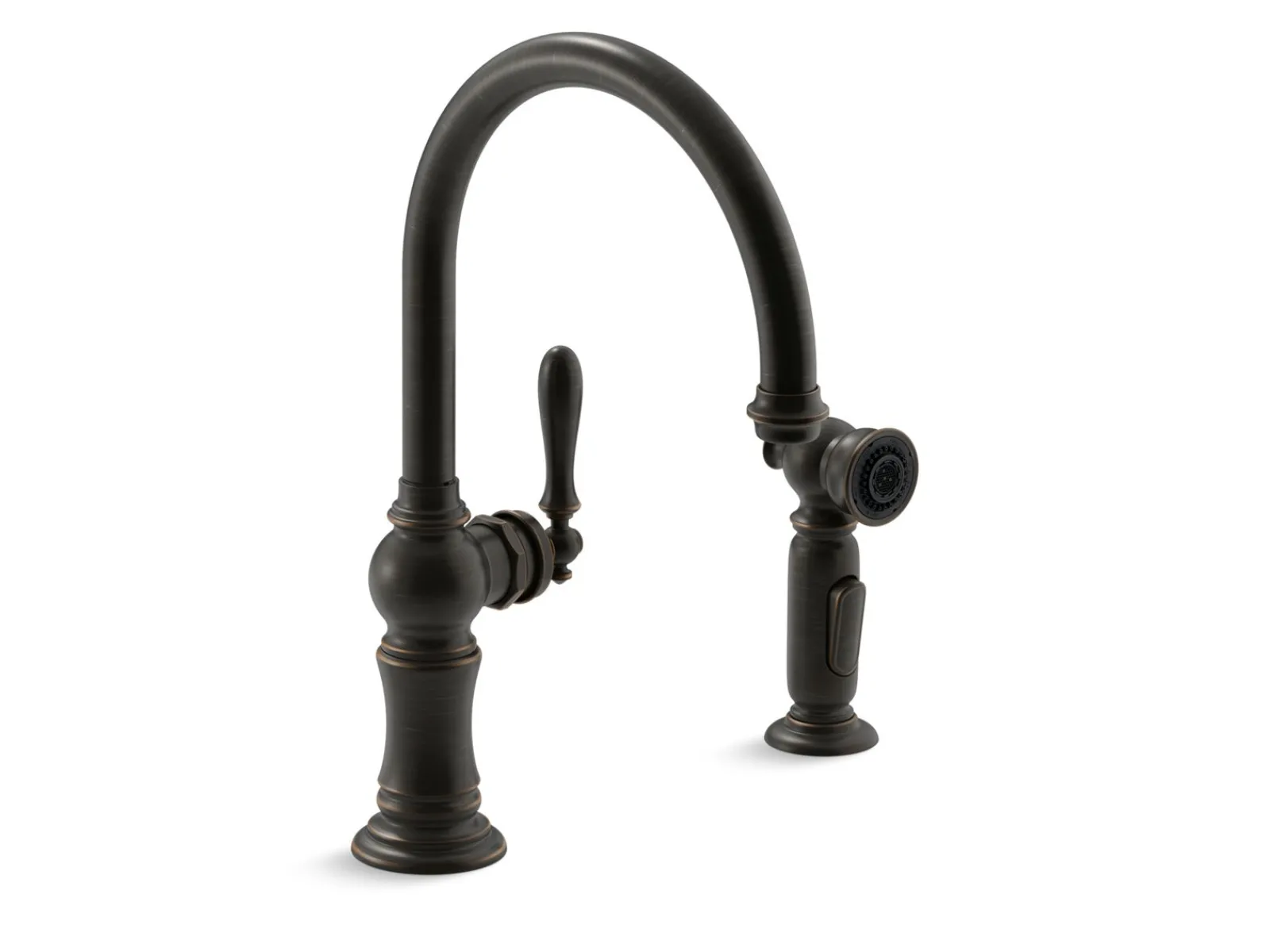 Single-handle kitchen sink faucet with two-function sprayhead^Kohler Outlet