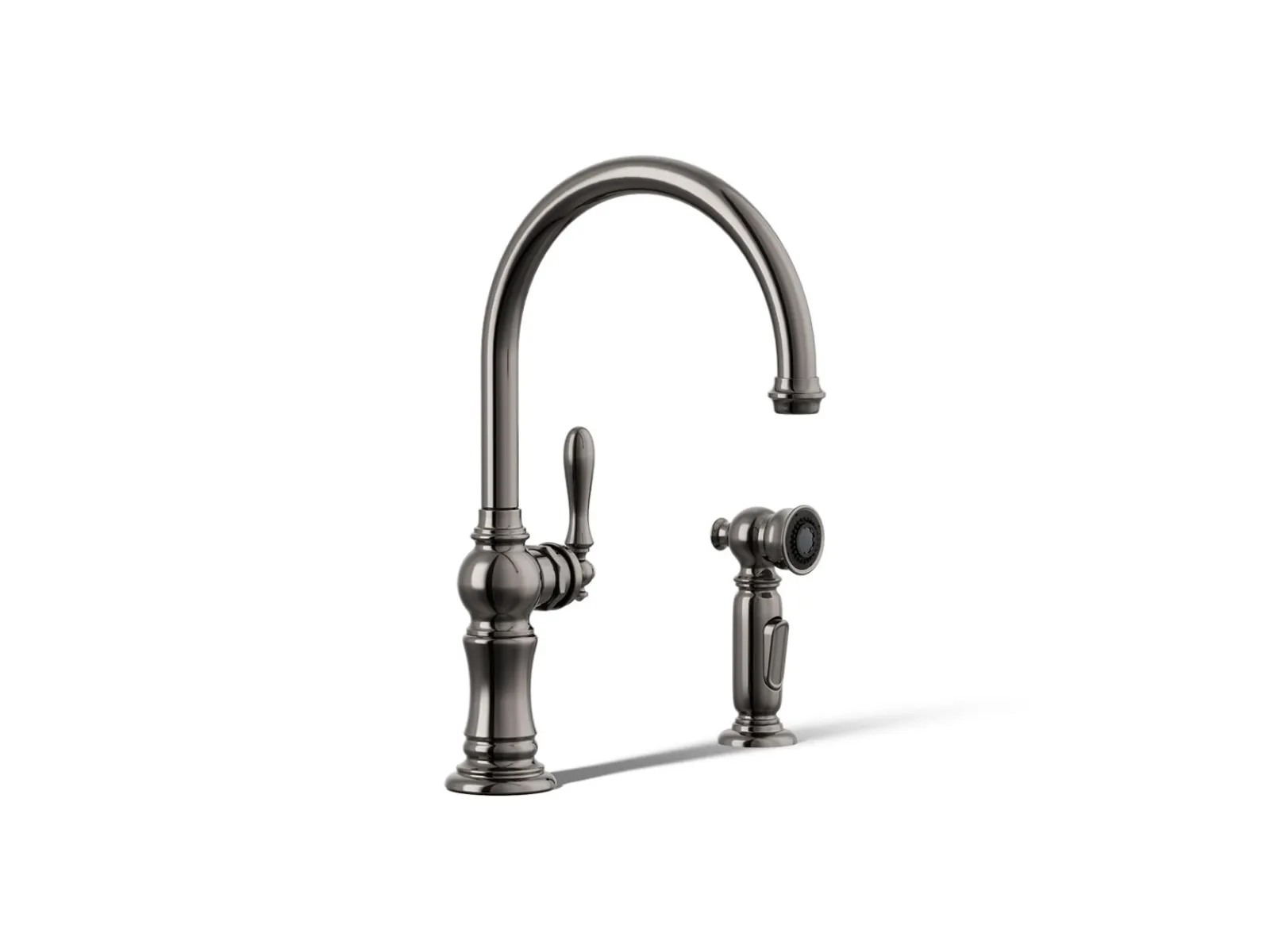 Single-handle kitchen sink faucet with two-function sprayhead^Kohler Outlet