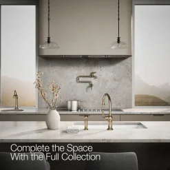 Single-handle kitchen sink faucet with two-function sprayhead^Kohler Outlet