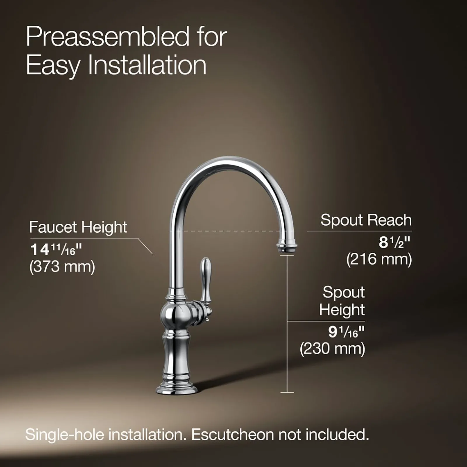 Single-handle kitchen sink faucet^Kohler Online