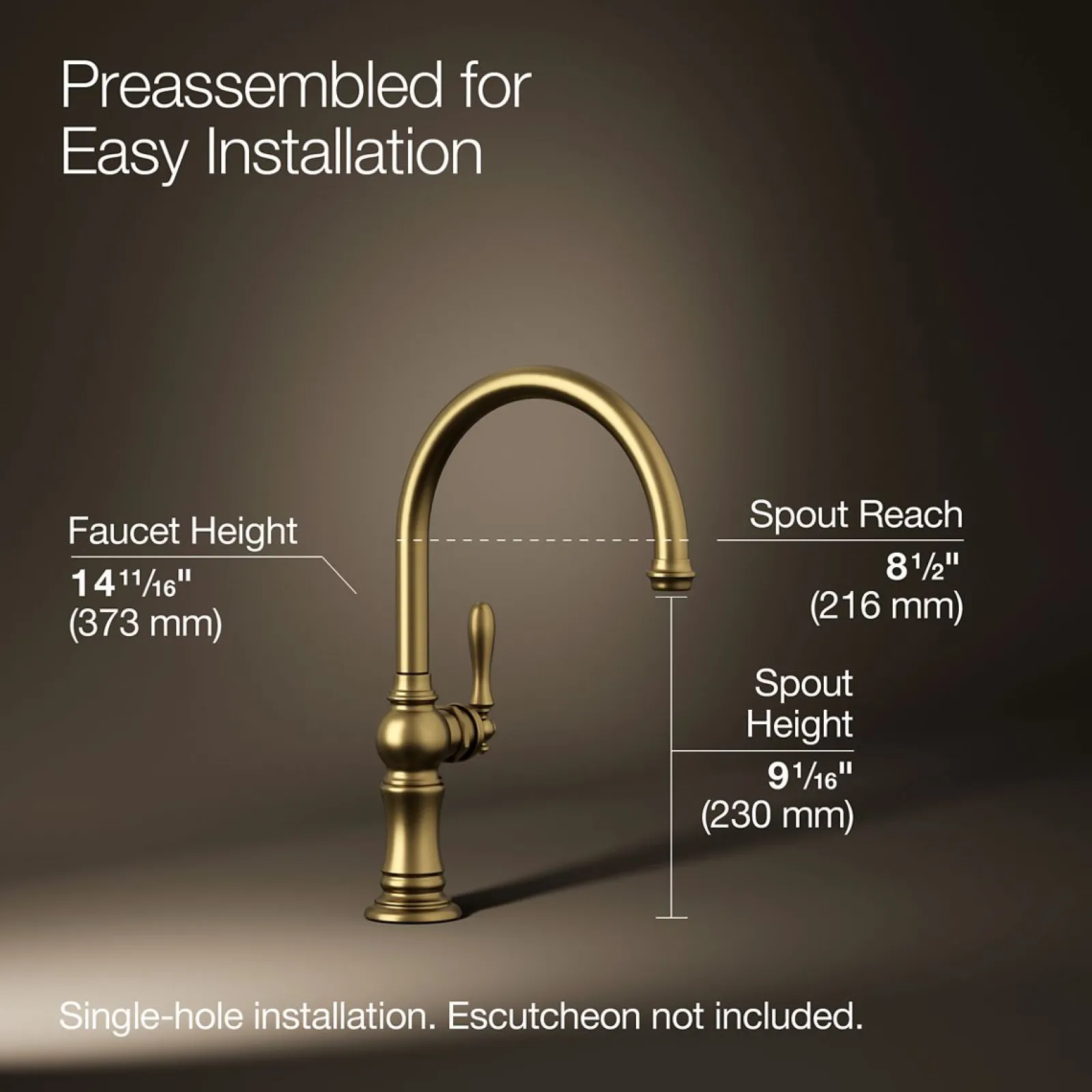 Single-handle kitchen sink faucet^Kohler Online