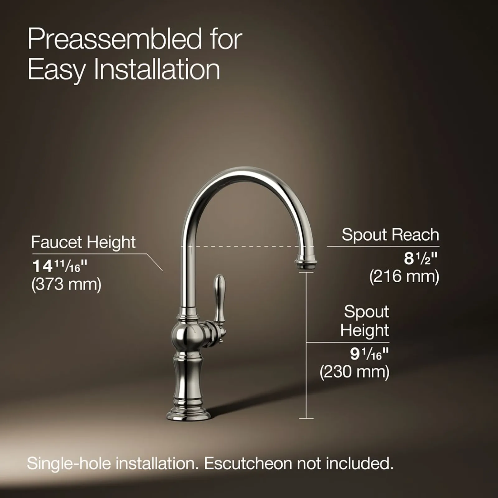 Single-handle kitchen sink faucet^Kohler Online