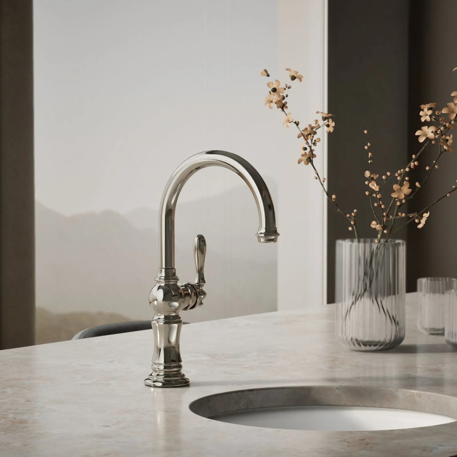 Single-handle kitchen sink faucet^Kohler