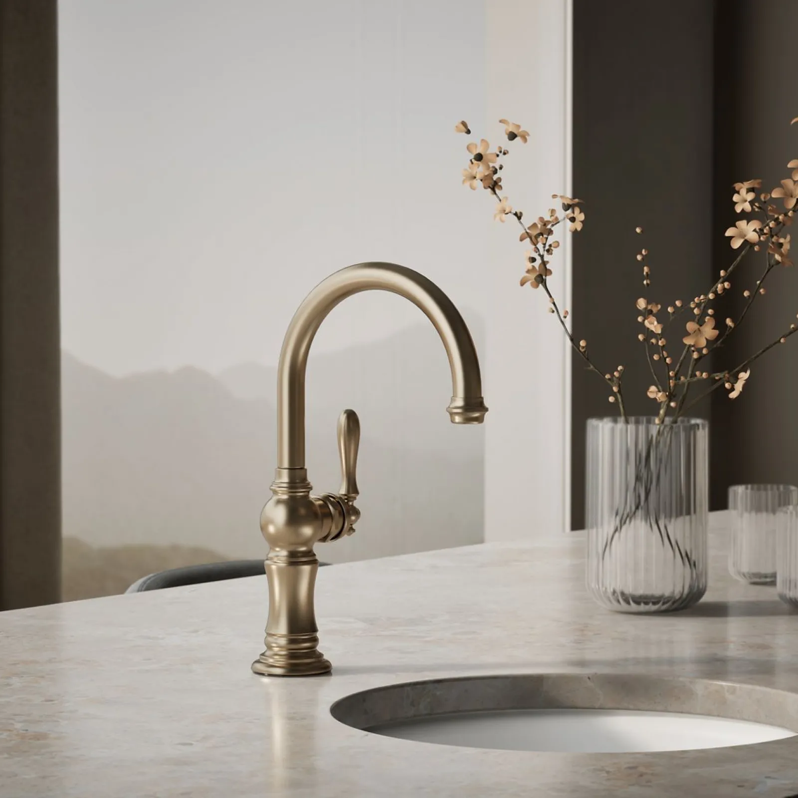 Single-handle kitchen sink faucet^Kohler
