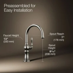 Single-handle kitchen sink faucet^Kohler