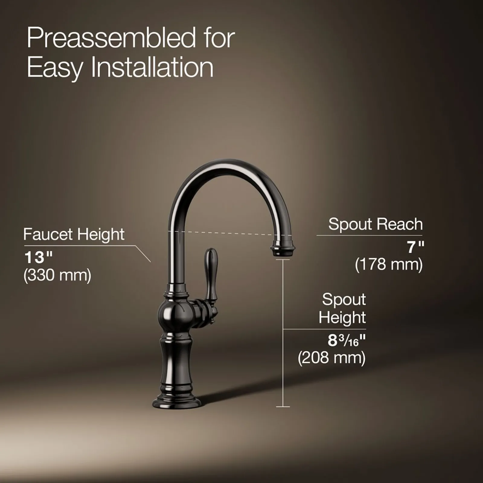 Single-handle kitchen sink faucet^Kohler