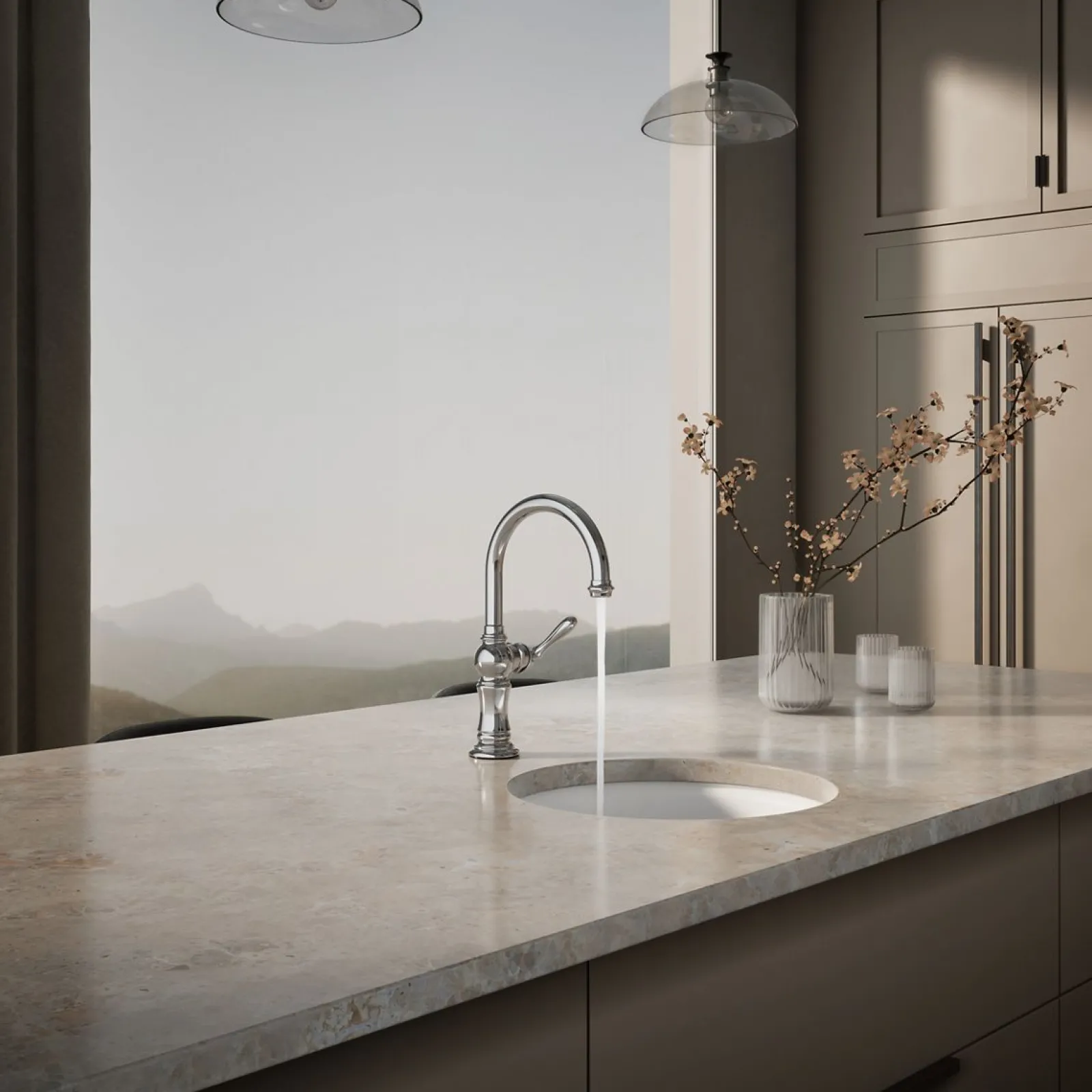 Single-handle kitchen sink faucet^Kohler