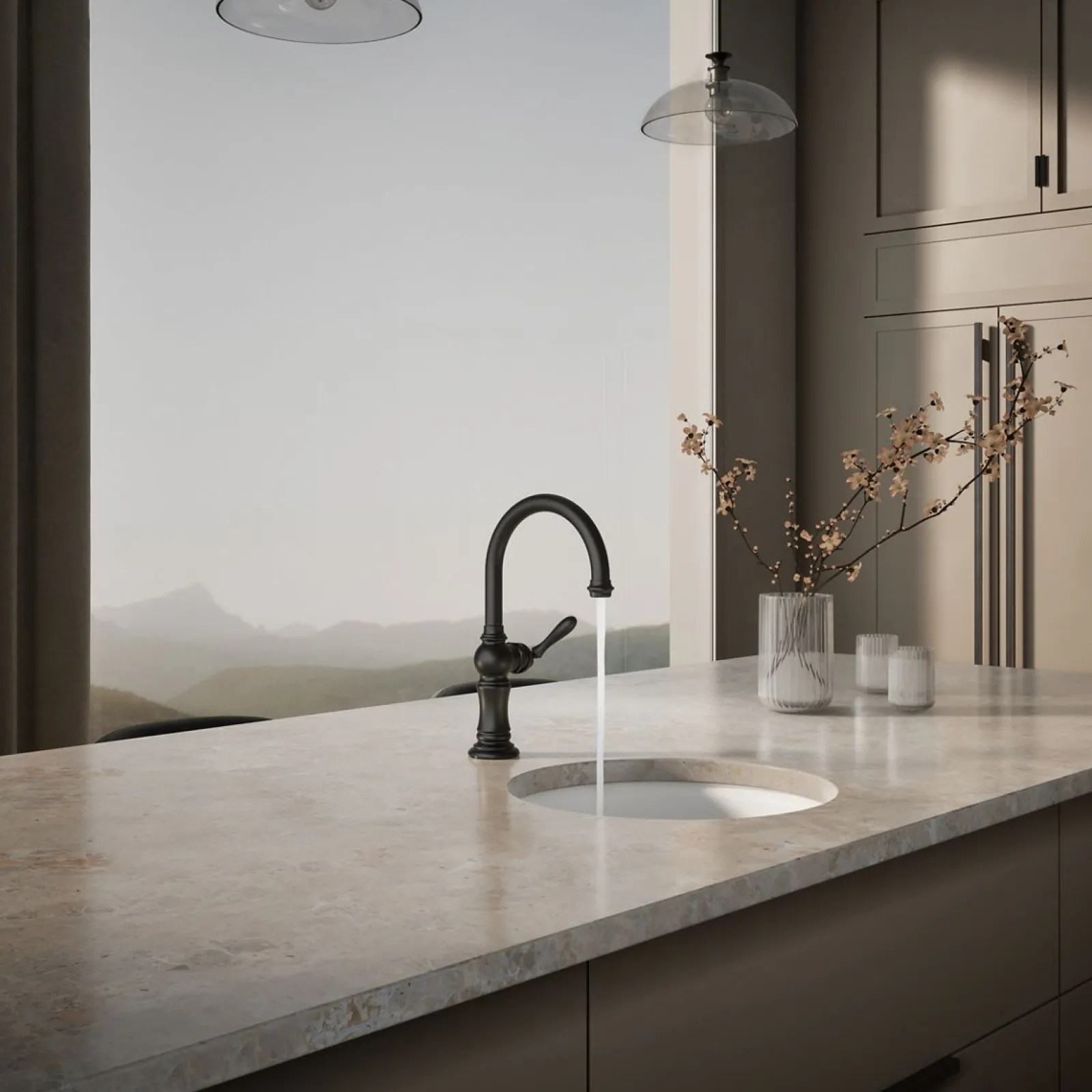 Single-handle kitchen sink faucet^Kohler