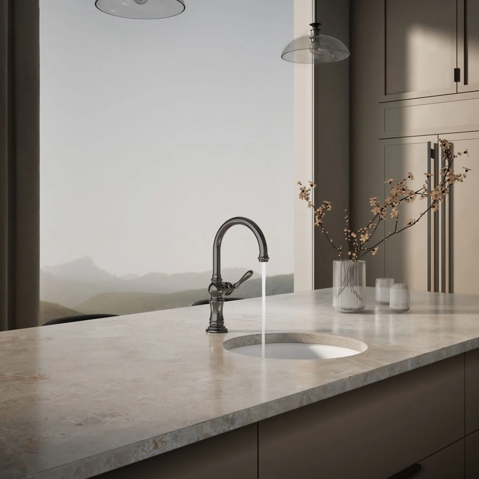 Single-handle kitchen sink faucet^Kohler