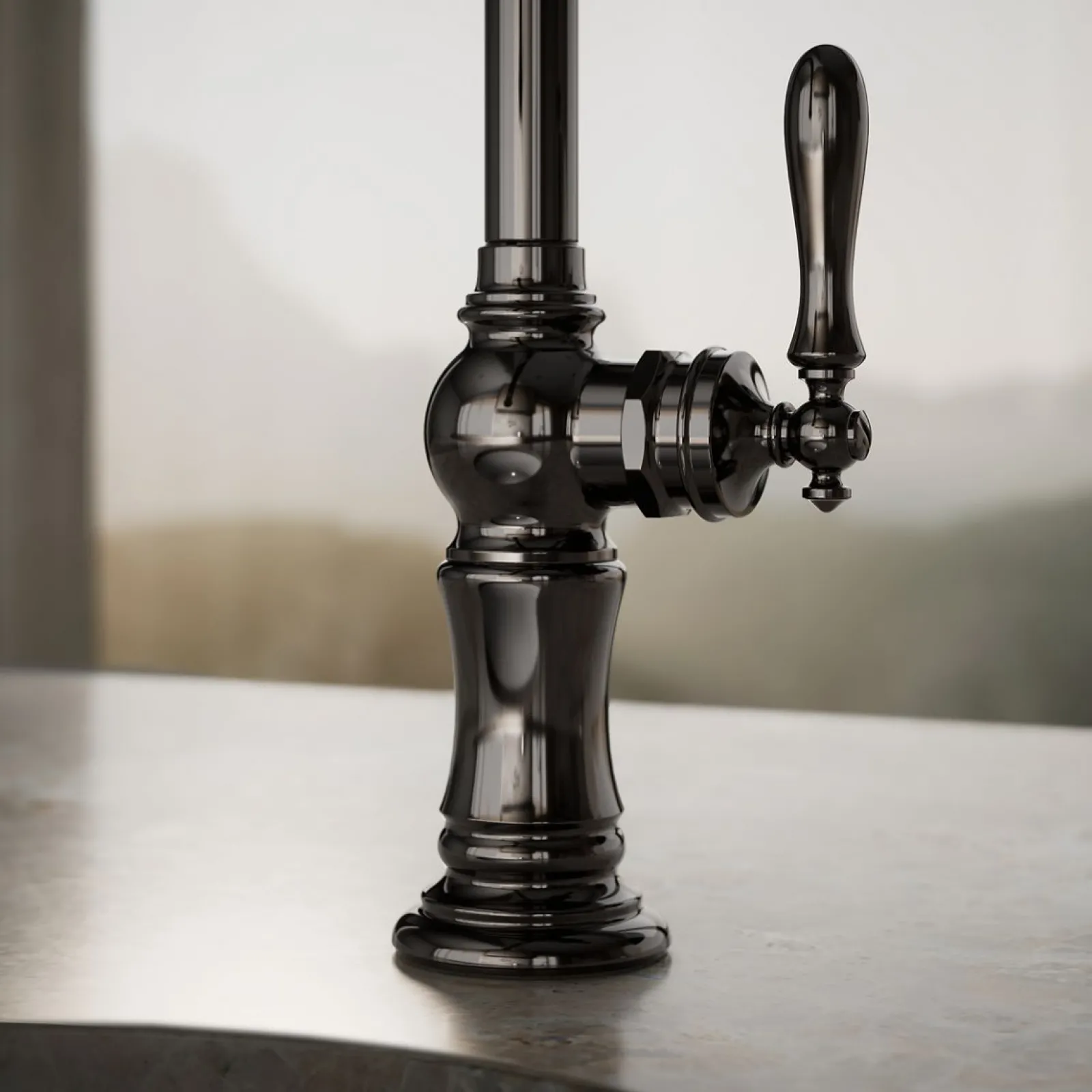 Single-handle kitchen sink faucet^Kohler