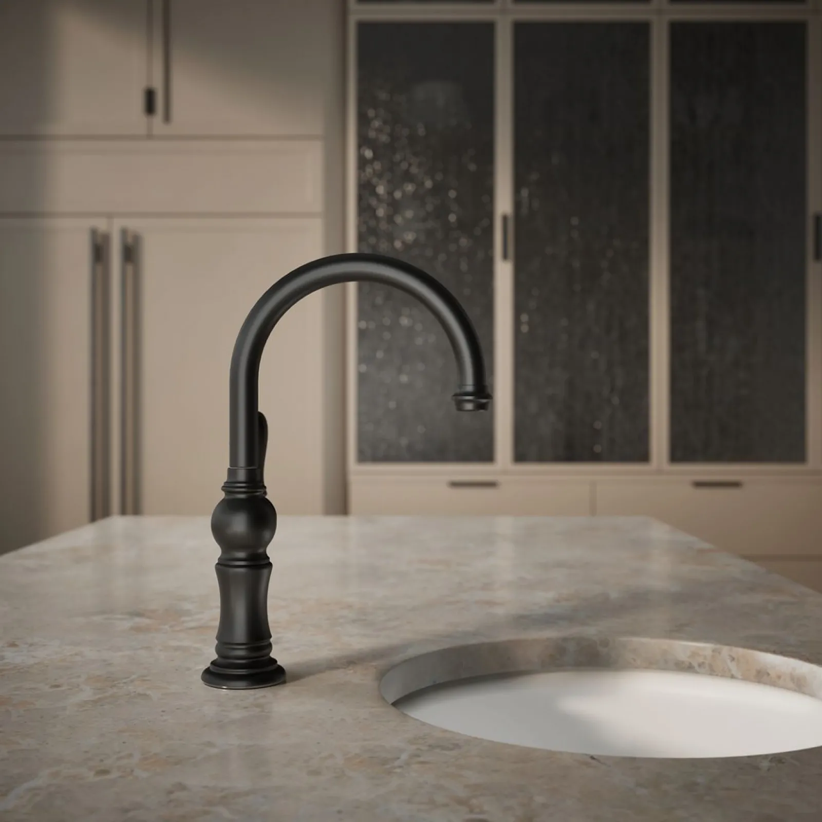 Single-handle kitchen sink faucet^Kohler