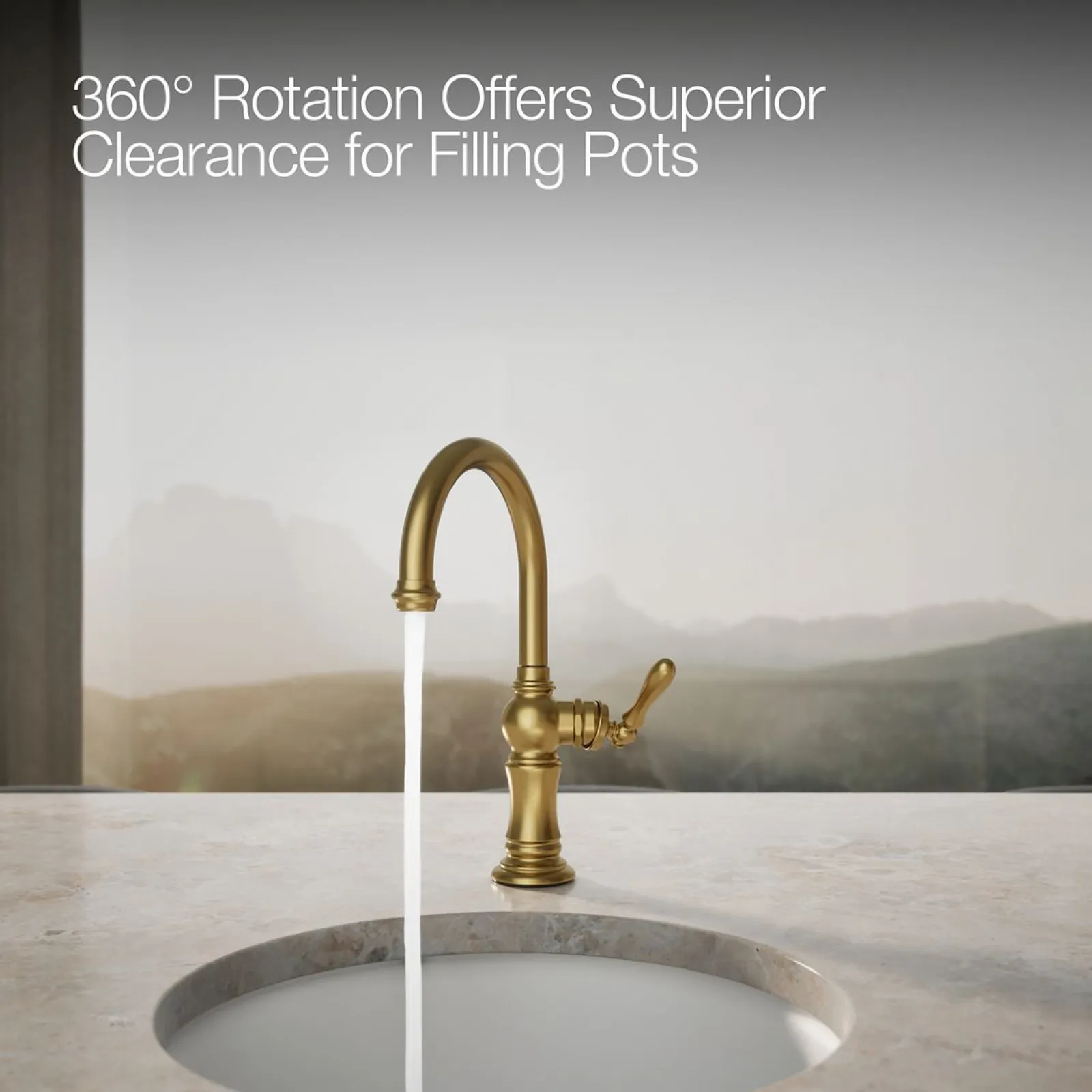 Single-handle kitchen sink faucet^Kohler