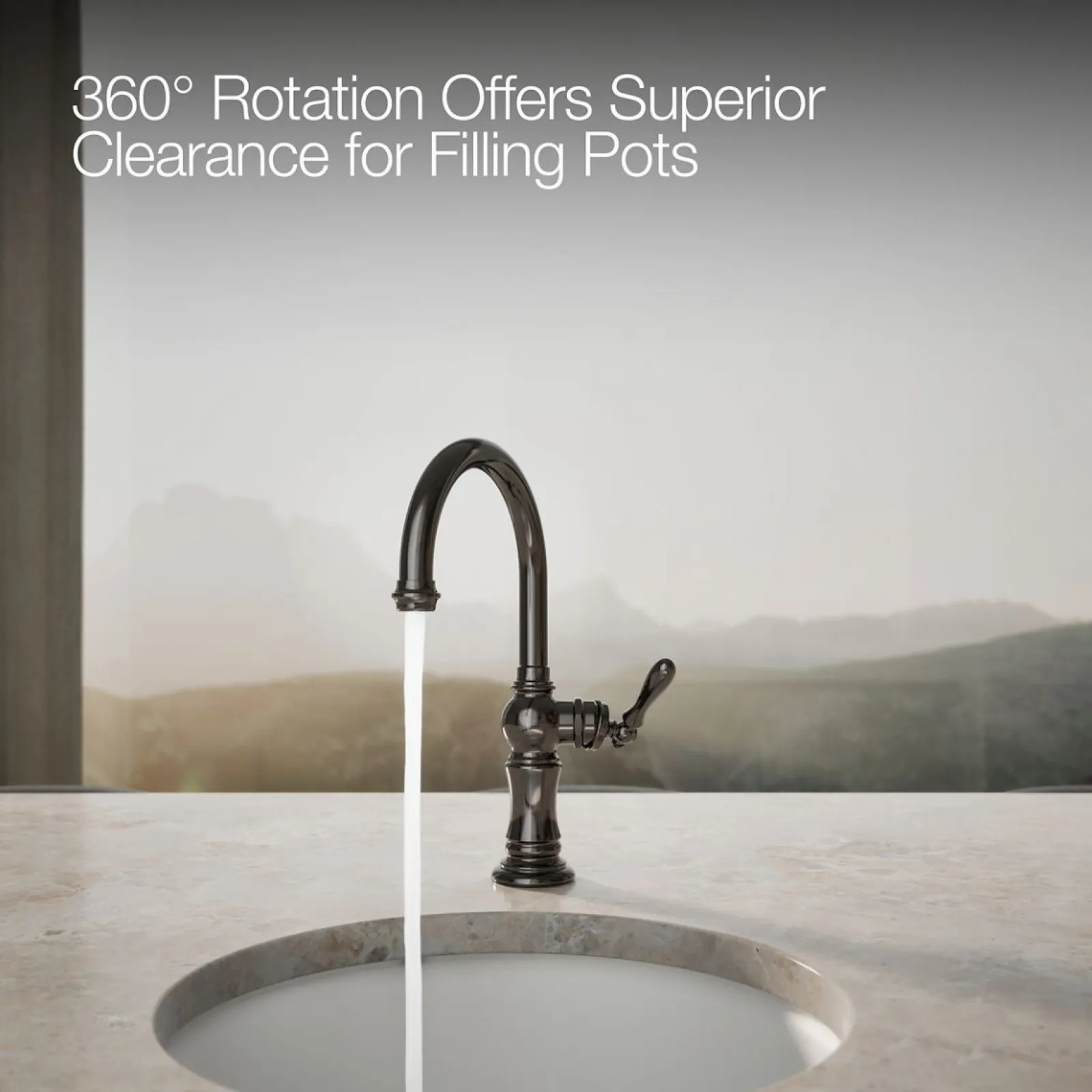Single-handle kitchen sink faucet^Kohler