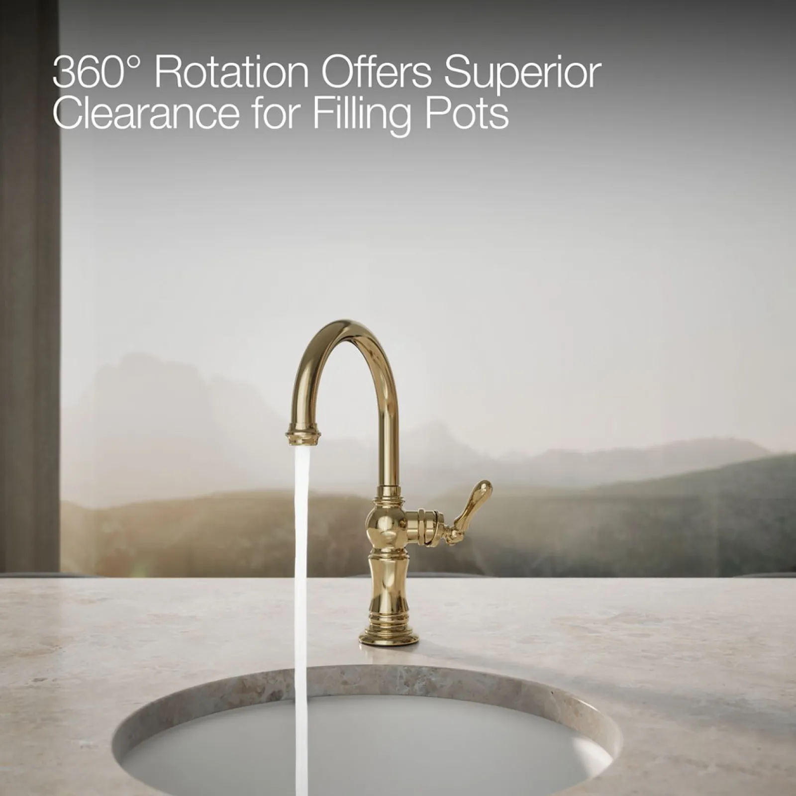 Single-handle kitchen sink faucet^Kohler