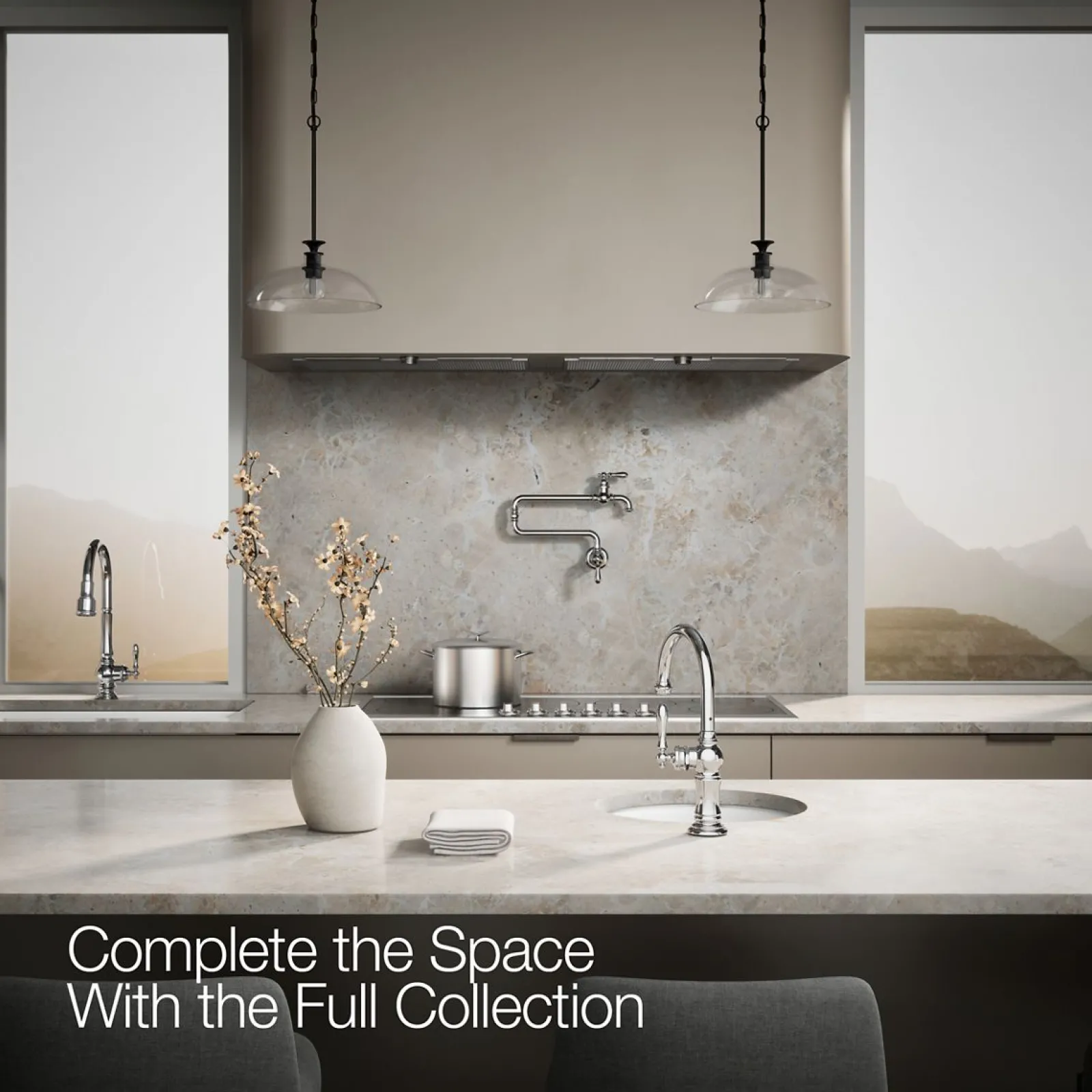 Single-handle kitchen sink faucet^Kohler
