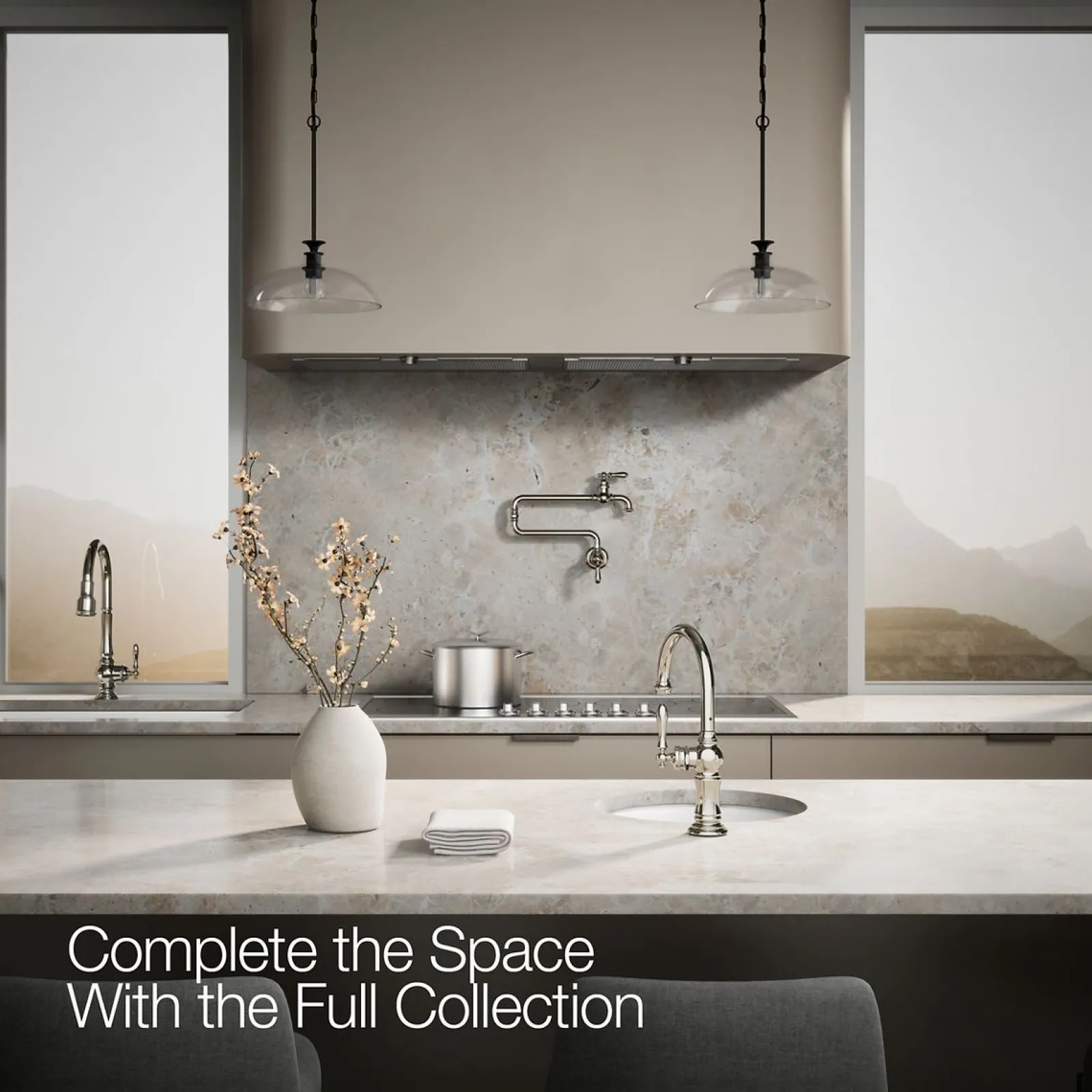 Single-handle kitchen sink faucet^Kohler