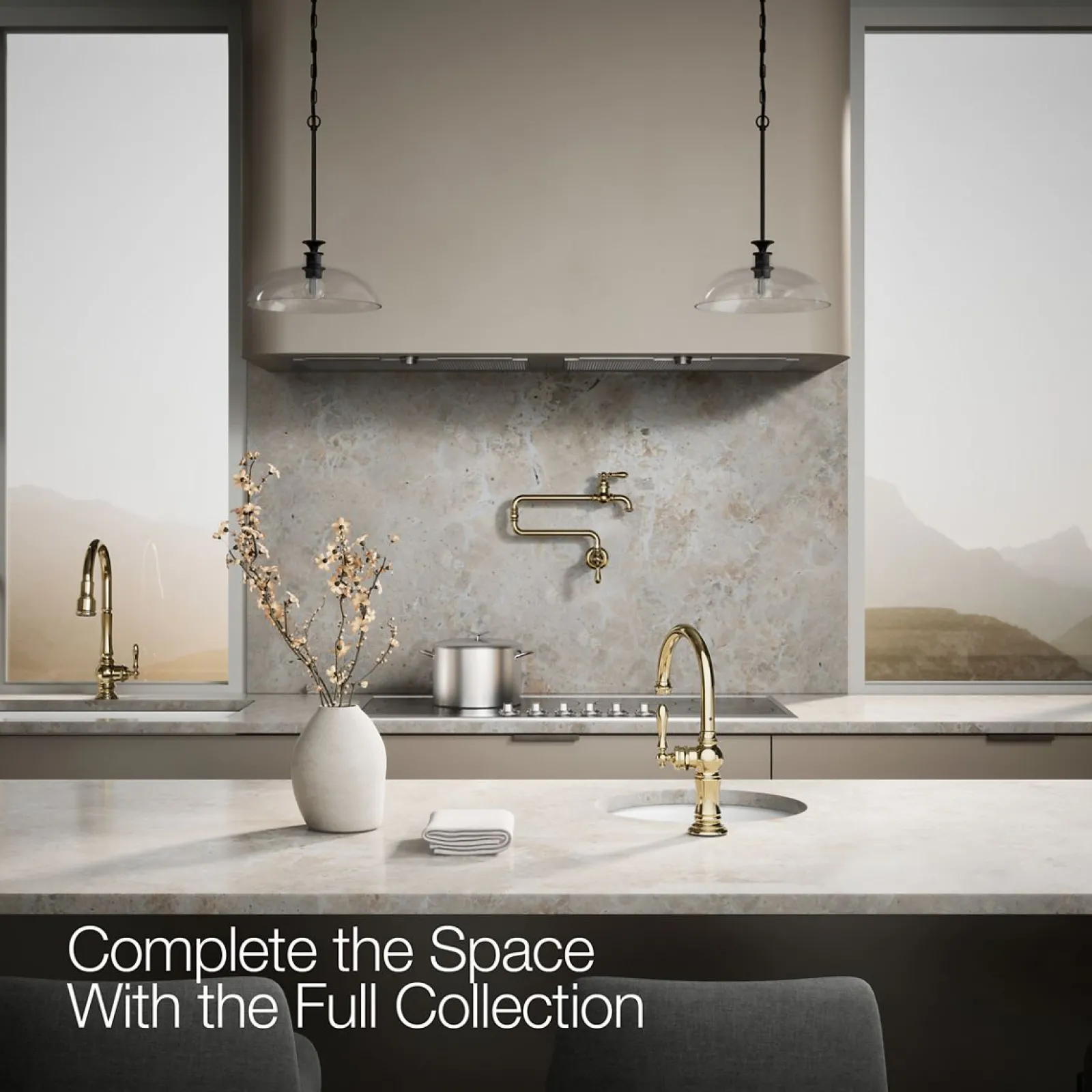 Single-handle kitchen sink faucet^Kohler
