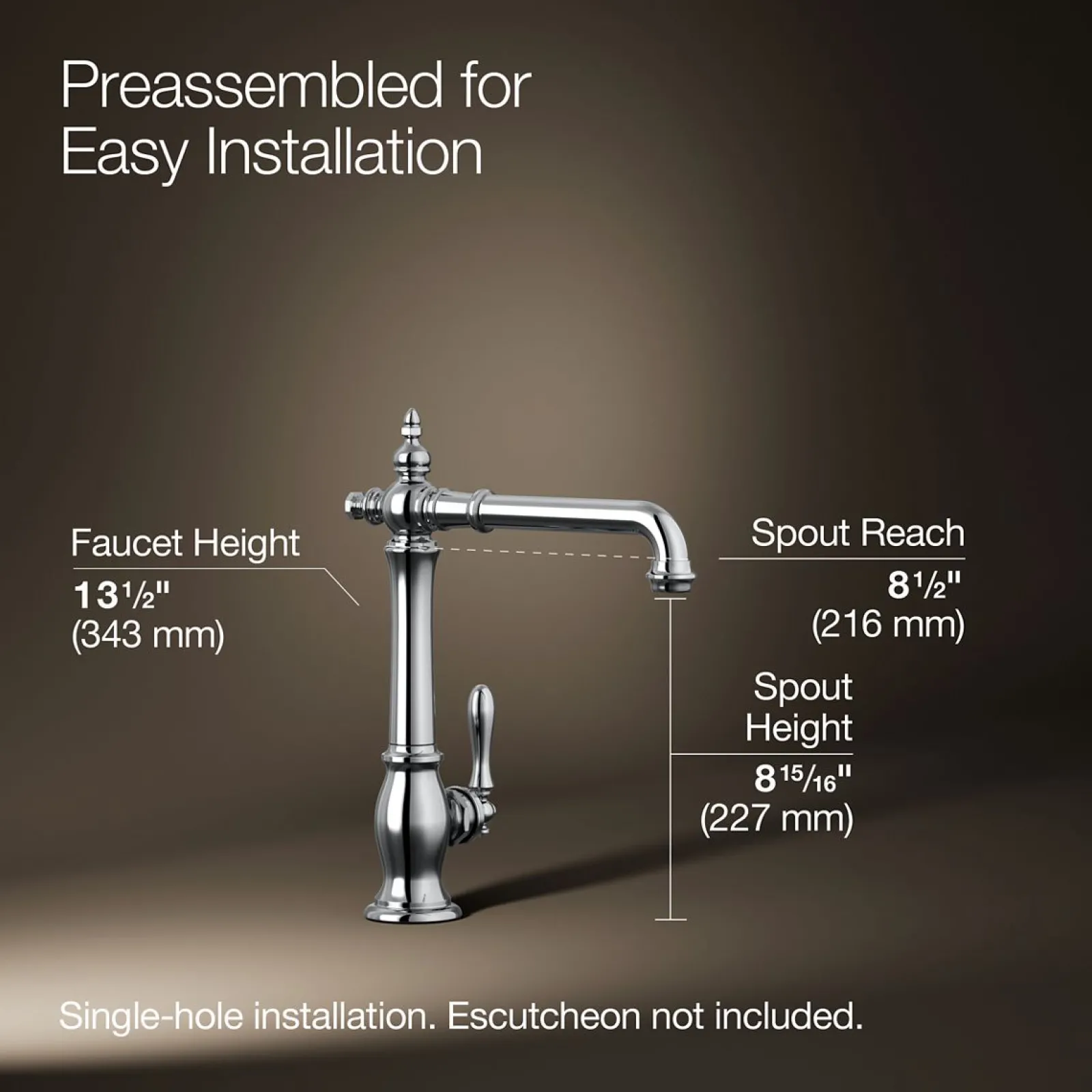 Single-handle kitchen sink faucet^Kohler Discount