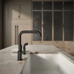 Single-handle kitchen sink faucet with side sprayer^Kohler Discount
