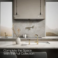 Single-handle kitchen sink faucet with side sprayer^Kohler Discount
