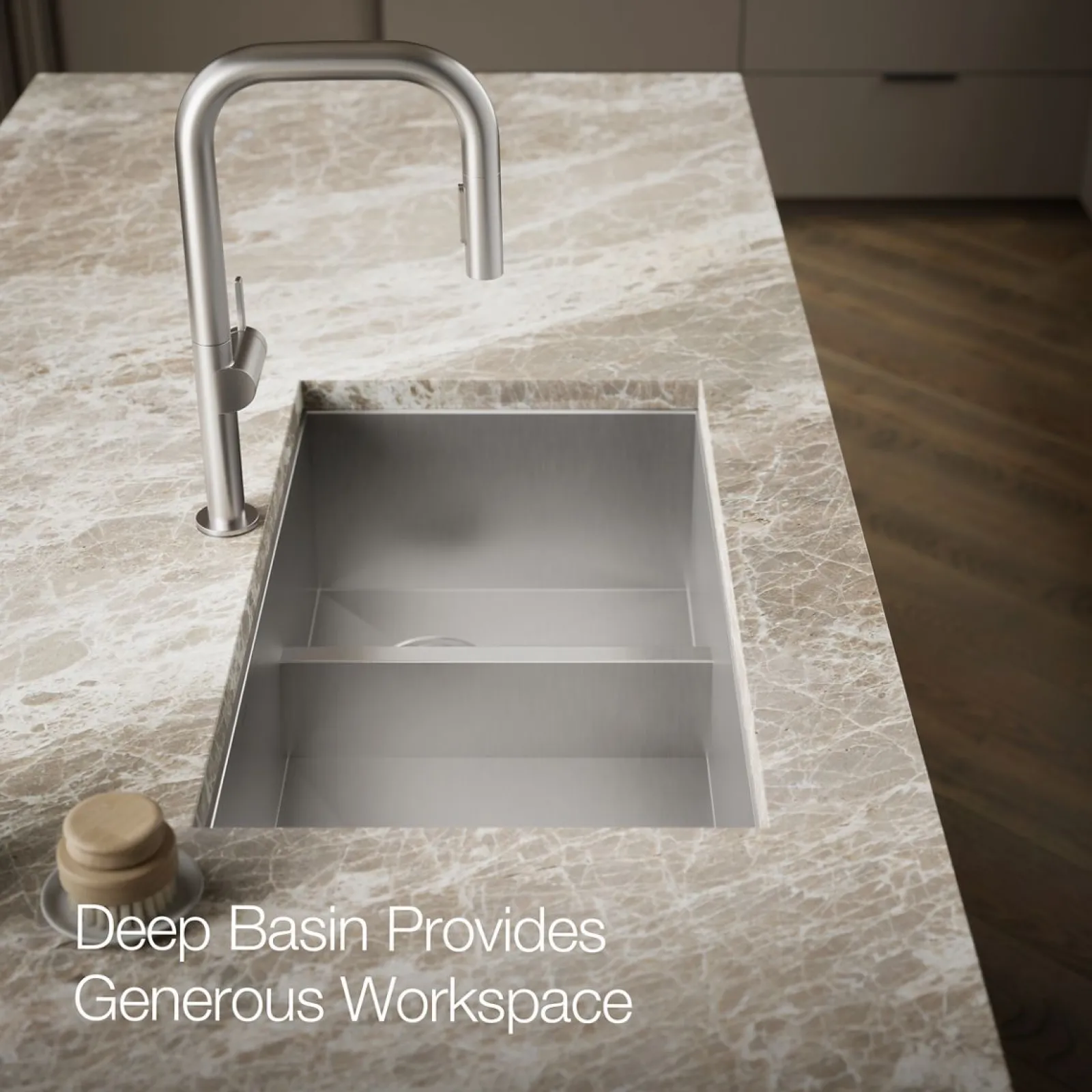 Smart Divide® 33" top-/undermount double-bowl kitchen sink^Kohler Hot