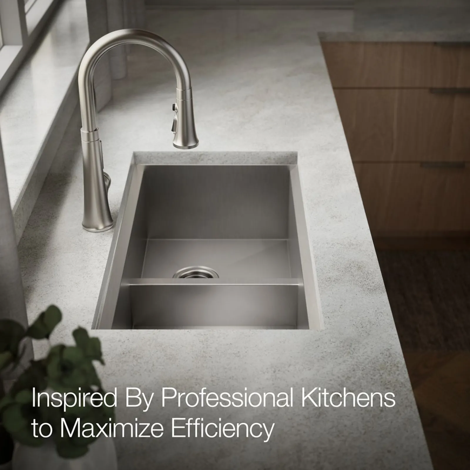 Smart Divide® 33" top-/undermount double-bowl workstation kitchen sink^Kohler Online