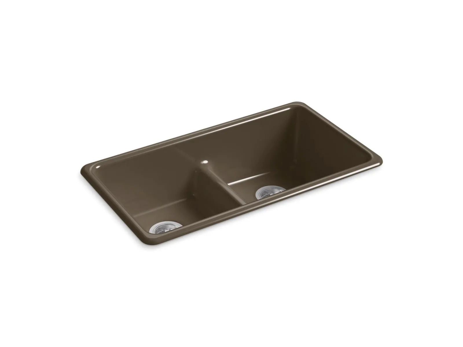 Smart Divide® 33" top-/undermount double-bowl kitchen sink^Kohler Hot