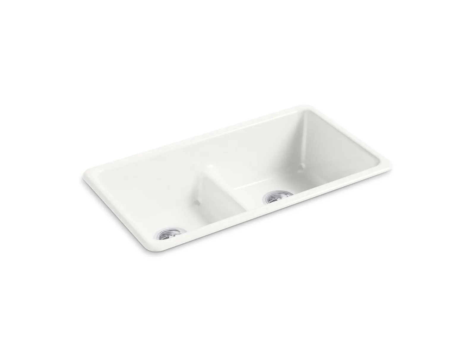 Smart Divide® 33" top-/undermount double-bowl kitchen sink^Kohler Hot