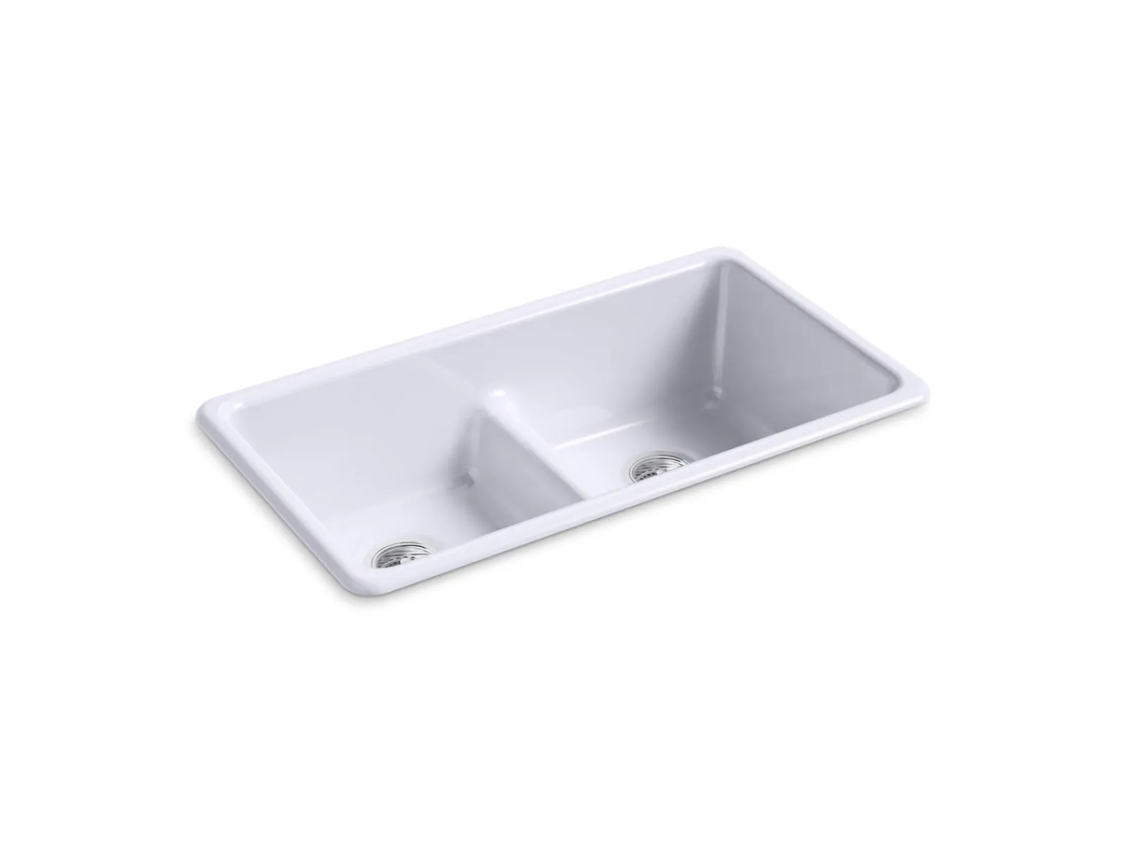 Smart Divide® 33" top-/undermount double-bowl kitchen sink^Kohler Hot