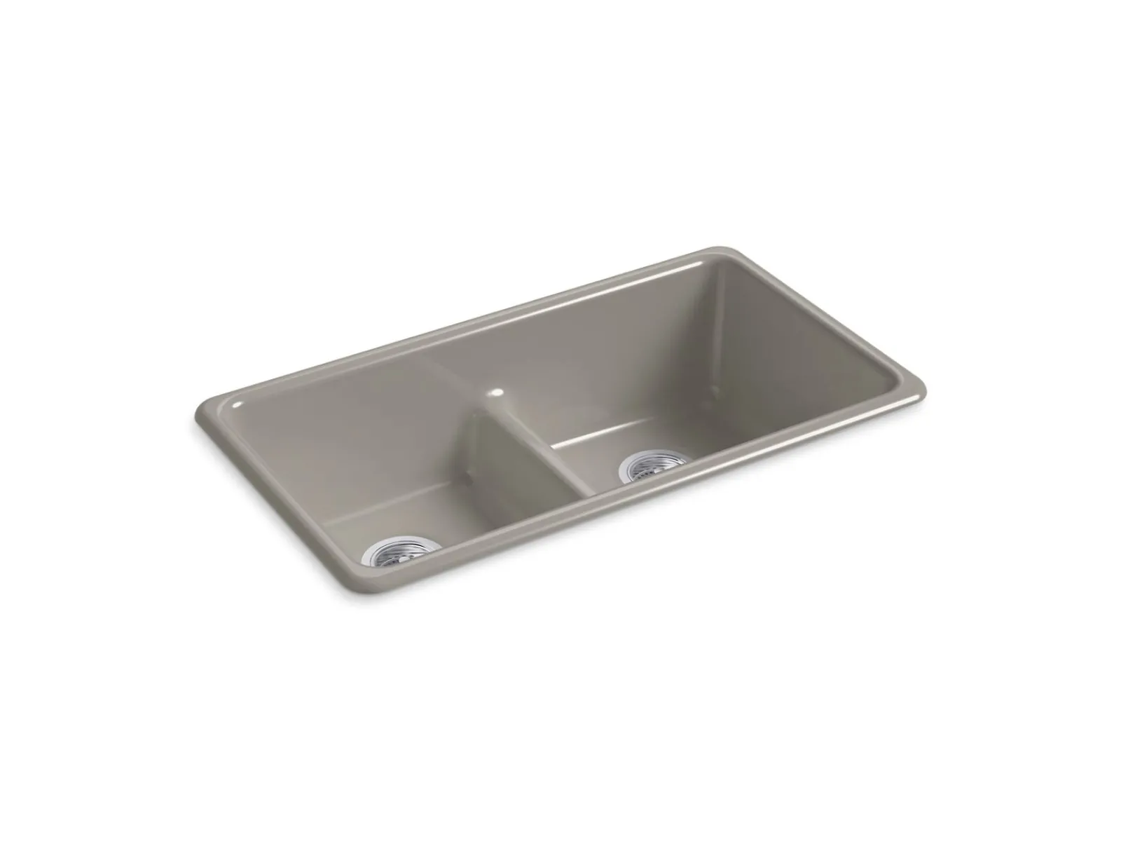 Smart Divide® 33" top-/undermount double-bowl kitchen sink^Kohler Hot