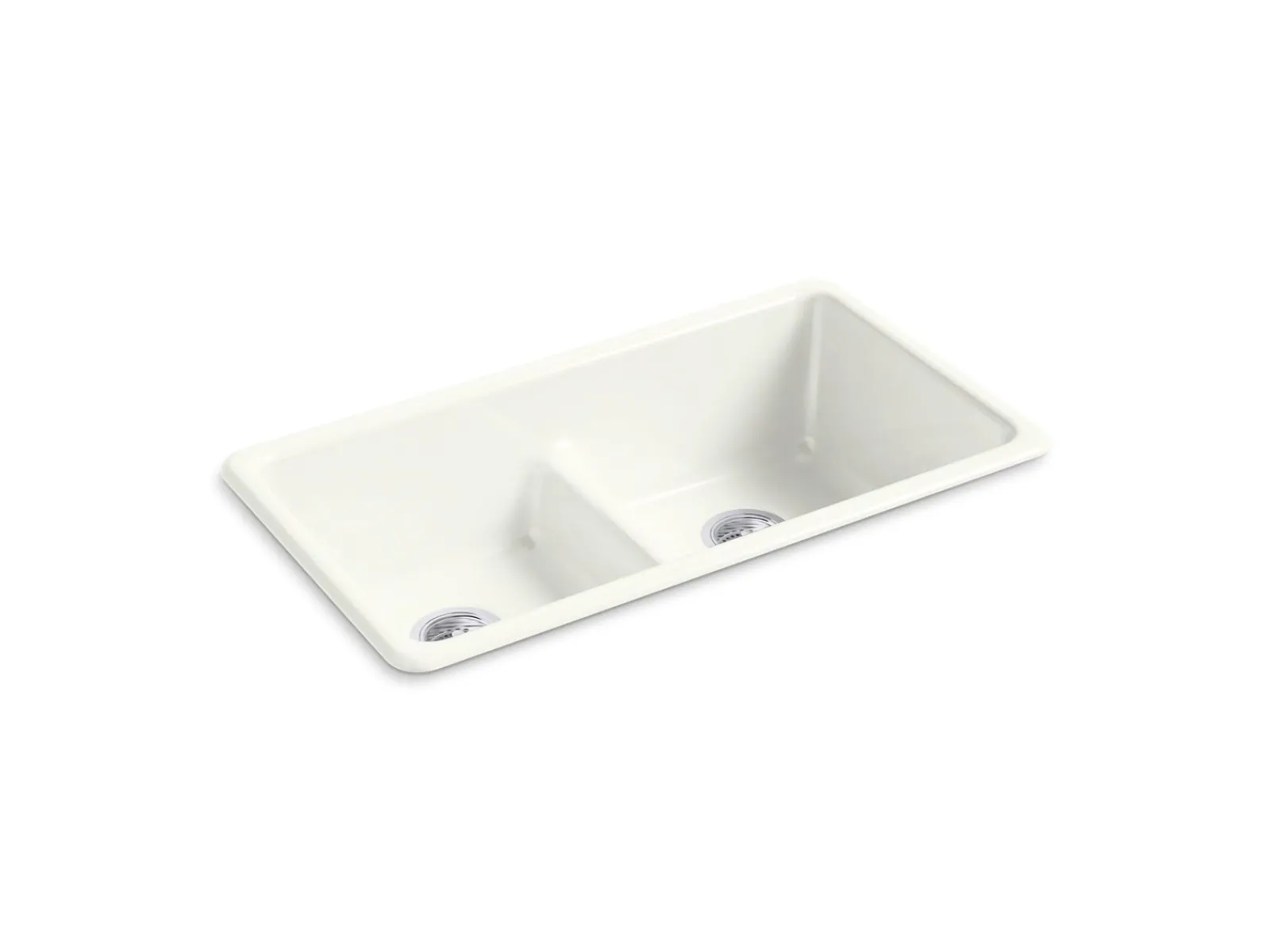 Smart Divide® 33" top-/undermount double-bowl kitchen sink^Kohler Hot