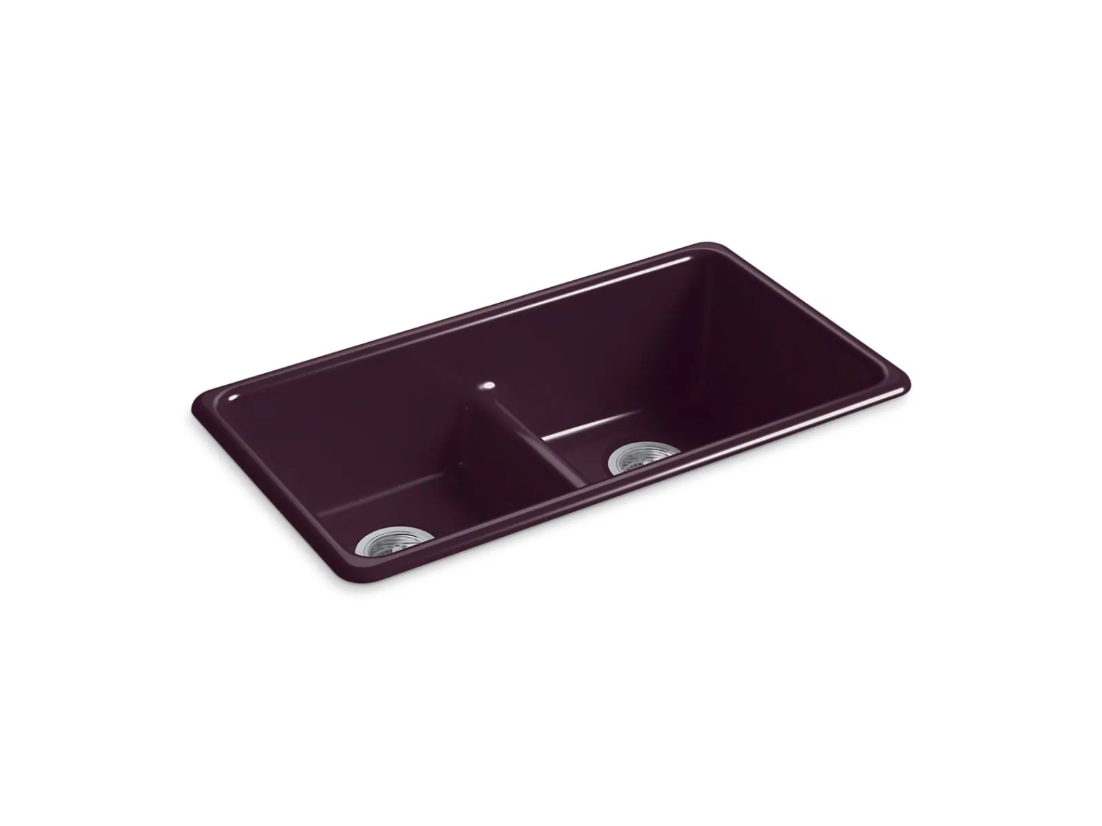 Smart Divide® 33" top-/undermount double-bowl kitchen sink^Kohler Hot