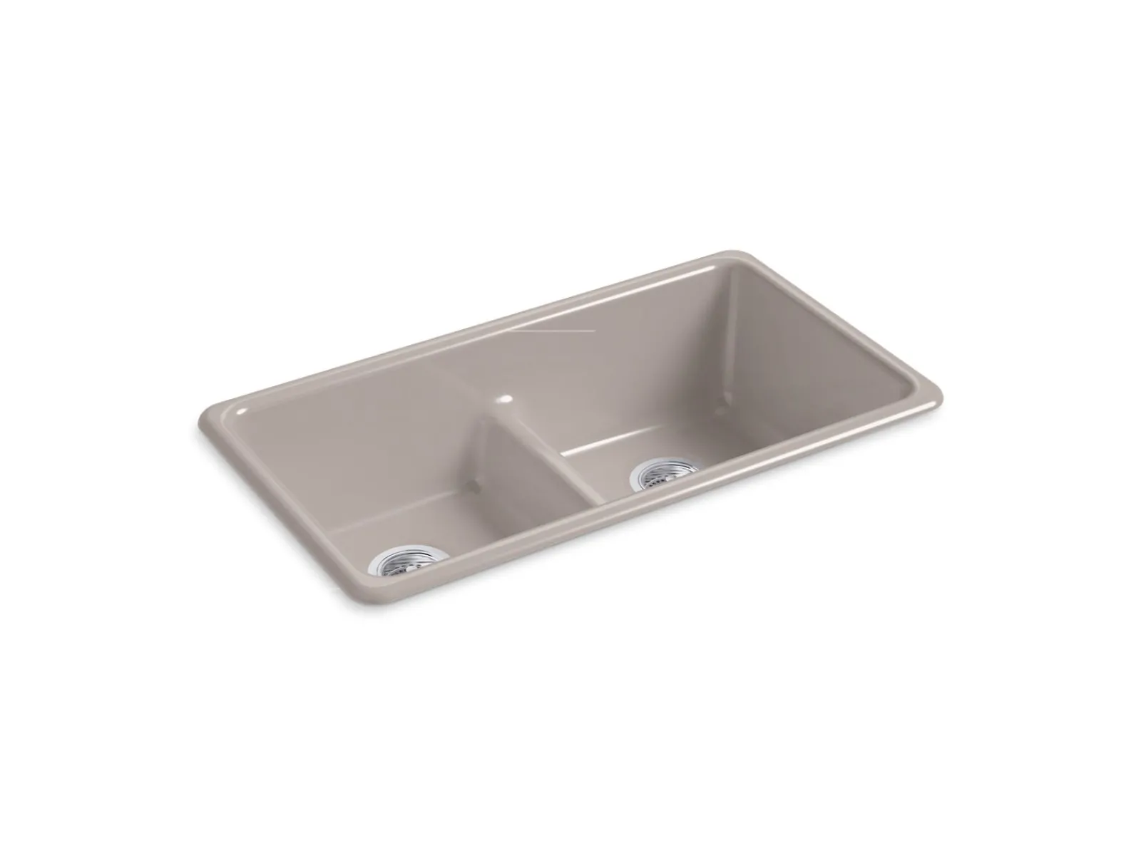 Smart Divide® 33" top-/undermount double-bowl kitchen sink^Kohler Hot