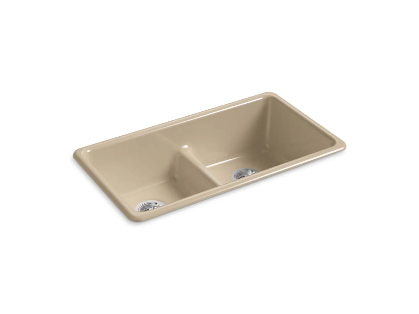 Smart Divide® 33" top-/undermount double-bowl kitchen sink^Kohler Hot