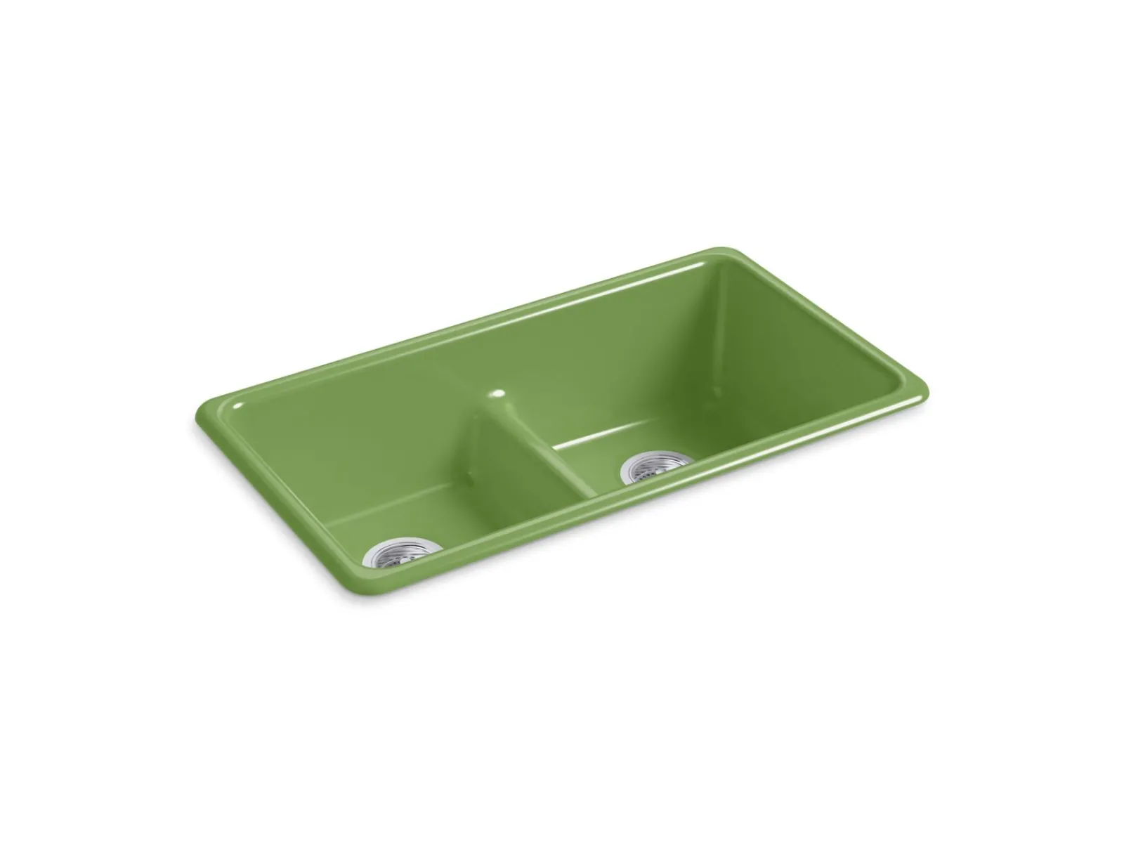 Smart Divide® 33" top-/undermount double-bowl kitchen sink^Kohler Hot
