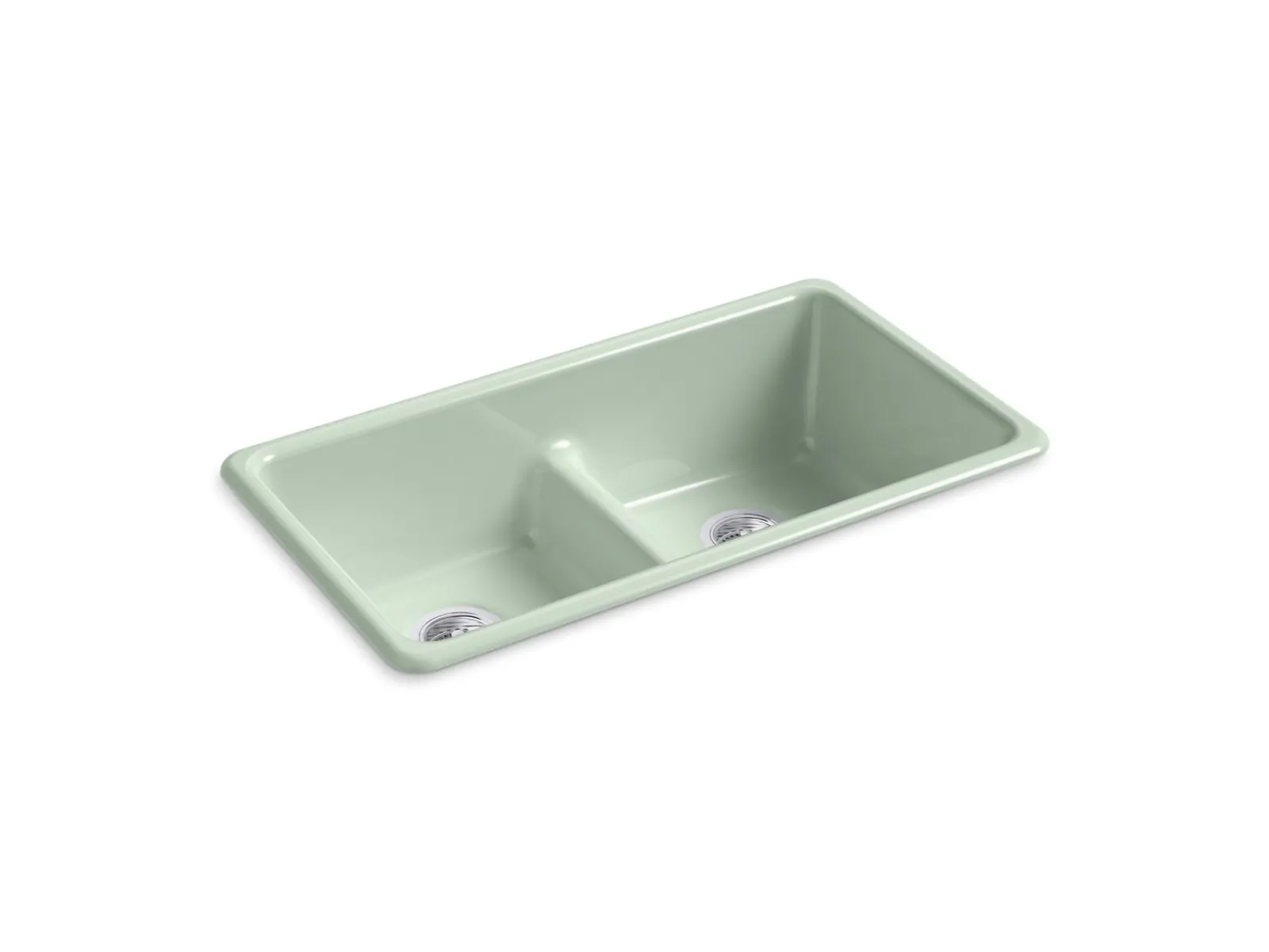 Smart Divide® 33" top-/undermount double-bowl kitchen sink^Kohler Hot