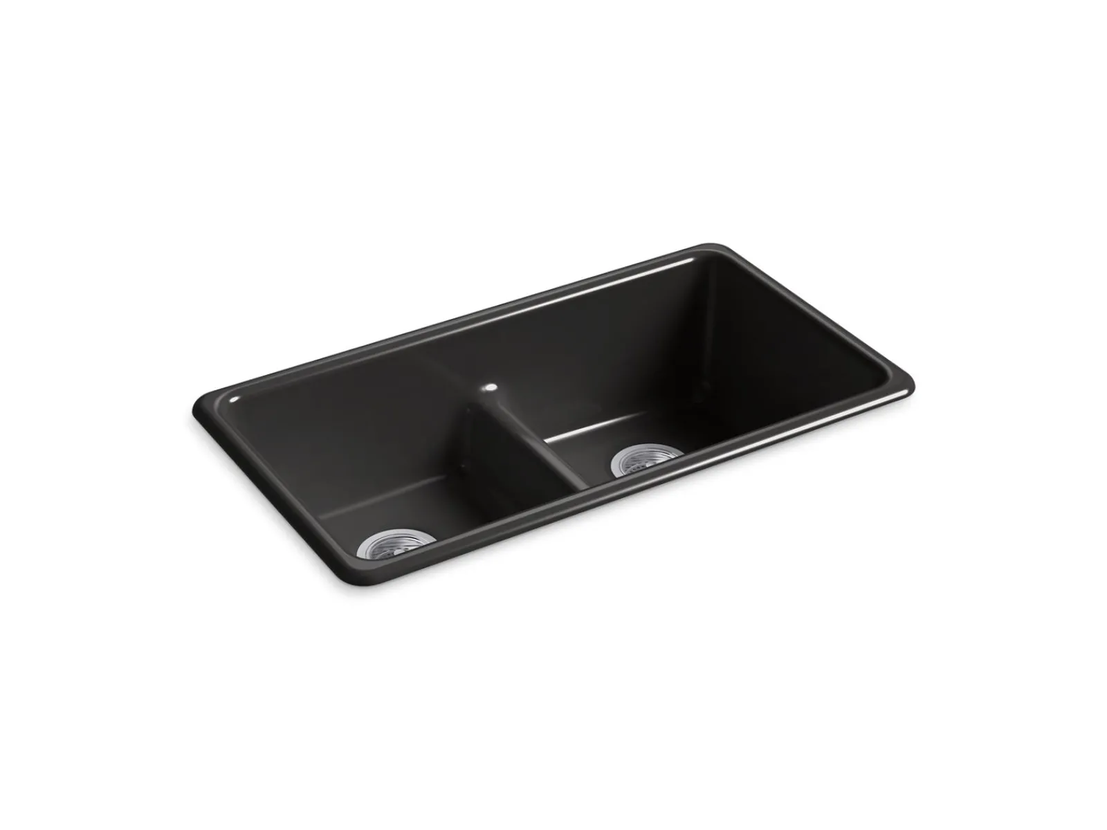 Smart Divide® 33" top-/undermount double-bowl kitchen sink^Kohler Hot