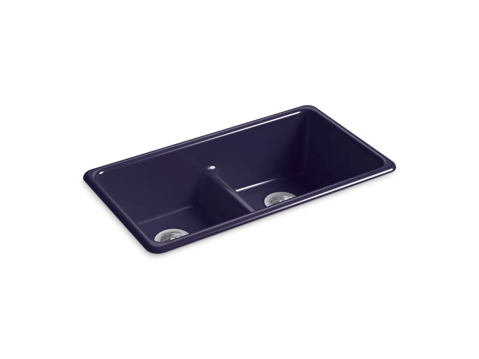Smart Divide® 33" top-/undermount double-bowl kitchen sink^Kohler Hot