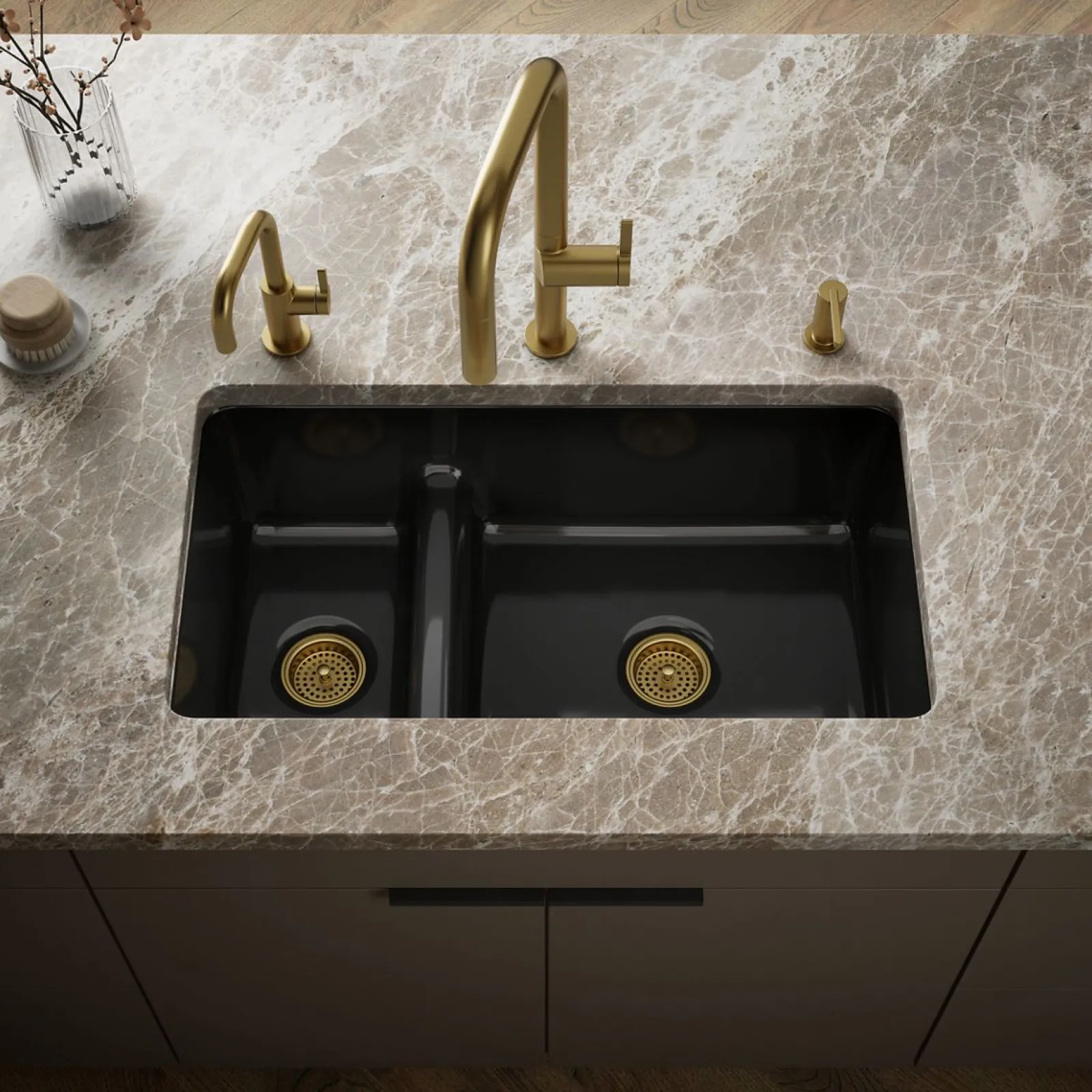 Smart Divide® 33" top-/undermount double-bowl kitchen sink^Kohler Outlet