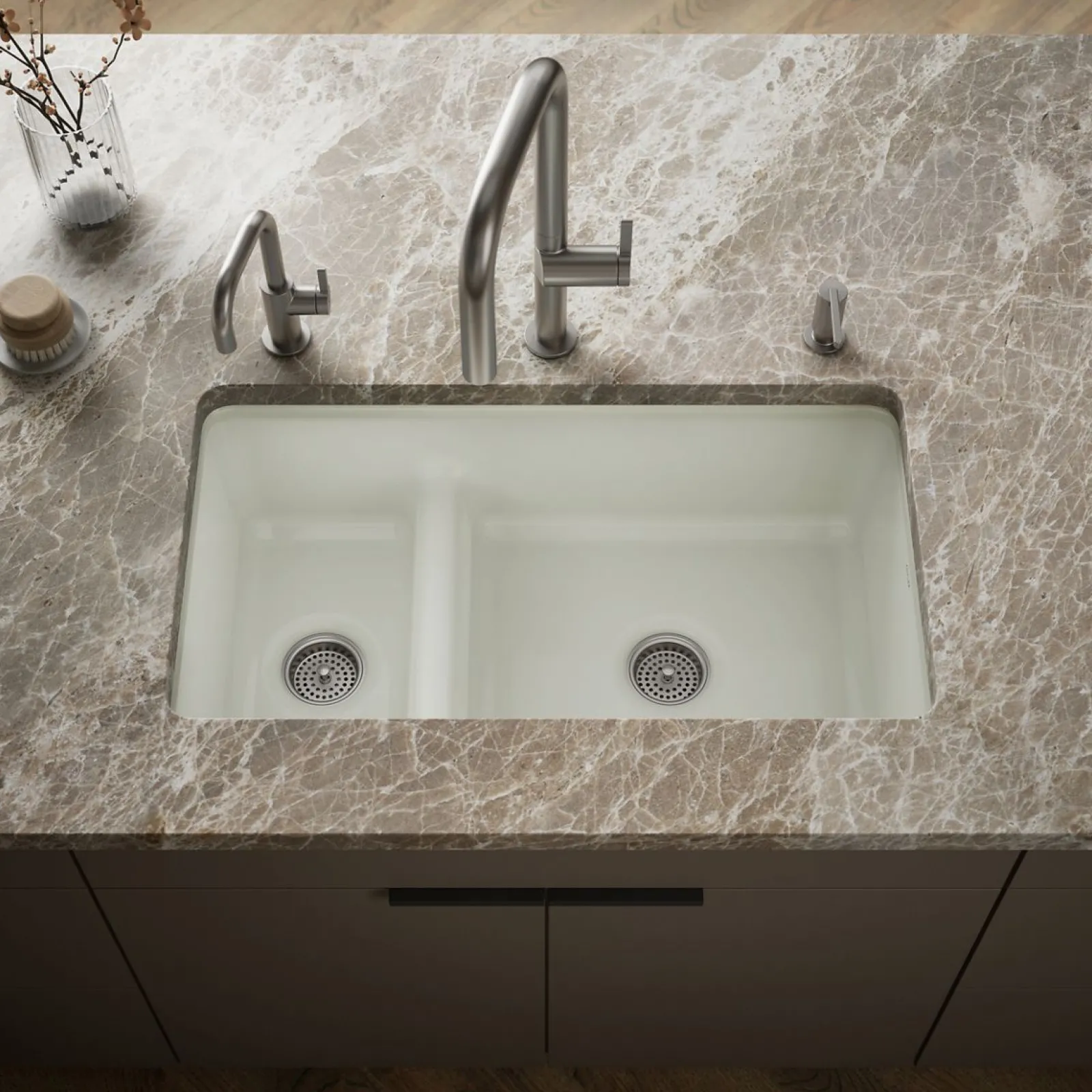 Smart Divide® 33" top-/undermount double-bowl kitchen sink^Kohler Outlet
