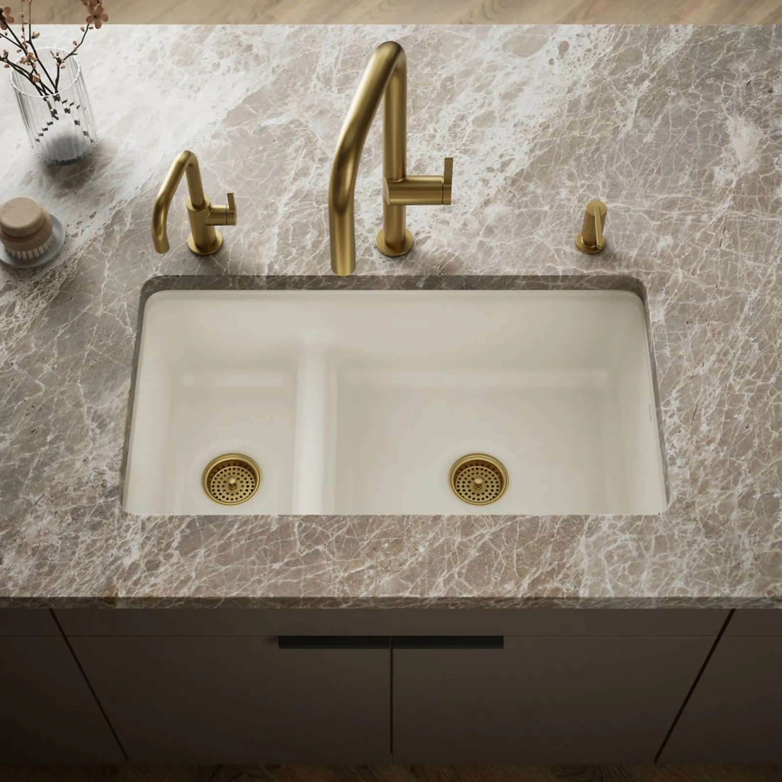 Smart Divide® 33" top-/undermount double-bowl kitchen sink^Kohler Outlet