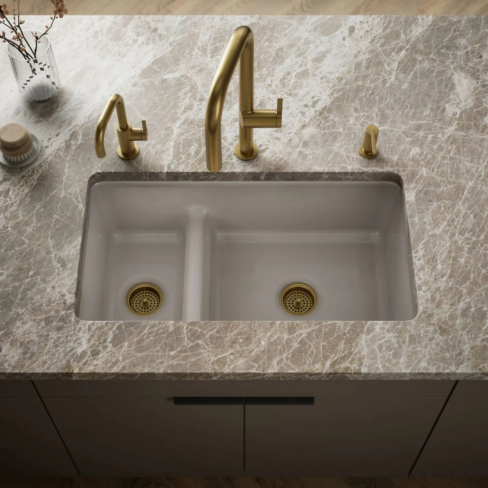 Smart Divide® 33" top-/undermount double-bowl kitchen sink^Kohler Outlet
