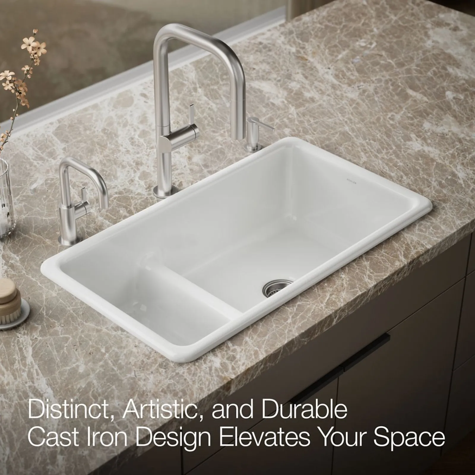 Smart Divide® 33" top-/undermount double-bowl kitchen sink^Kohler Outlet