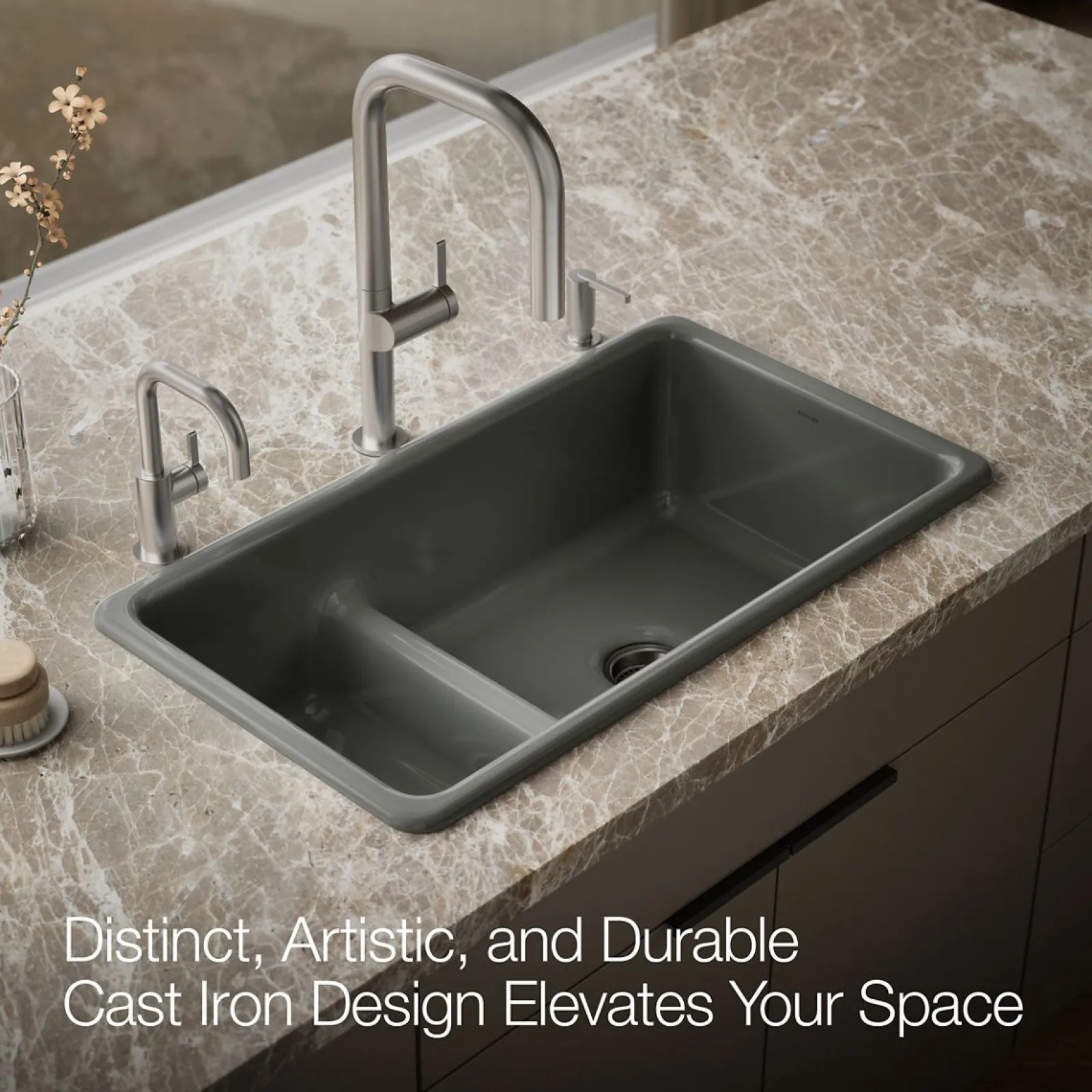 Smart Divide® 33" top-/undermount double-bowl kitchen sink^Kohler Outlet